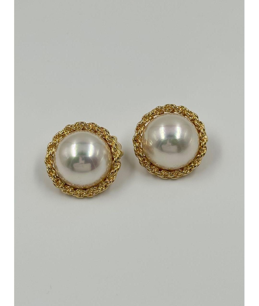 NINA RICCI Белые позолоченные клипсы, фото 8
