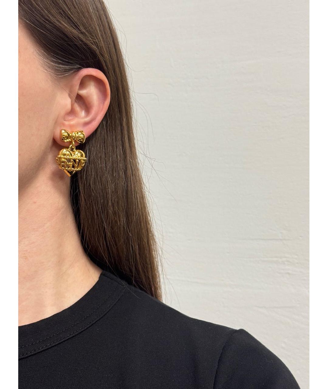 NINA RICCI Золотые позолоченные клипсы, фото 7