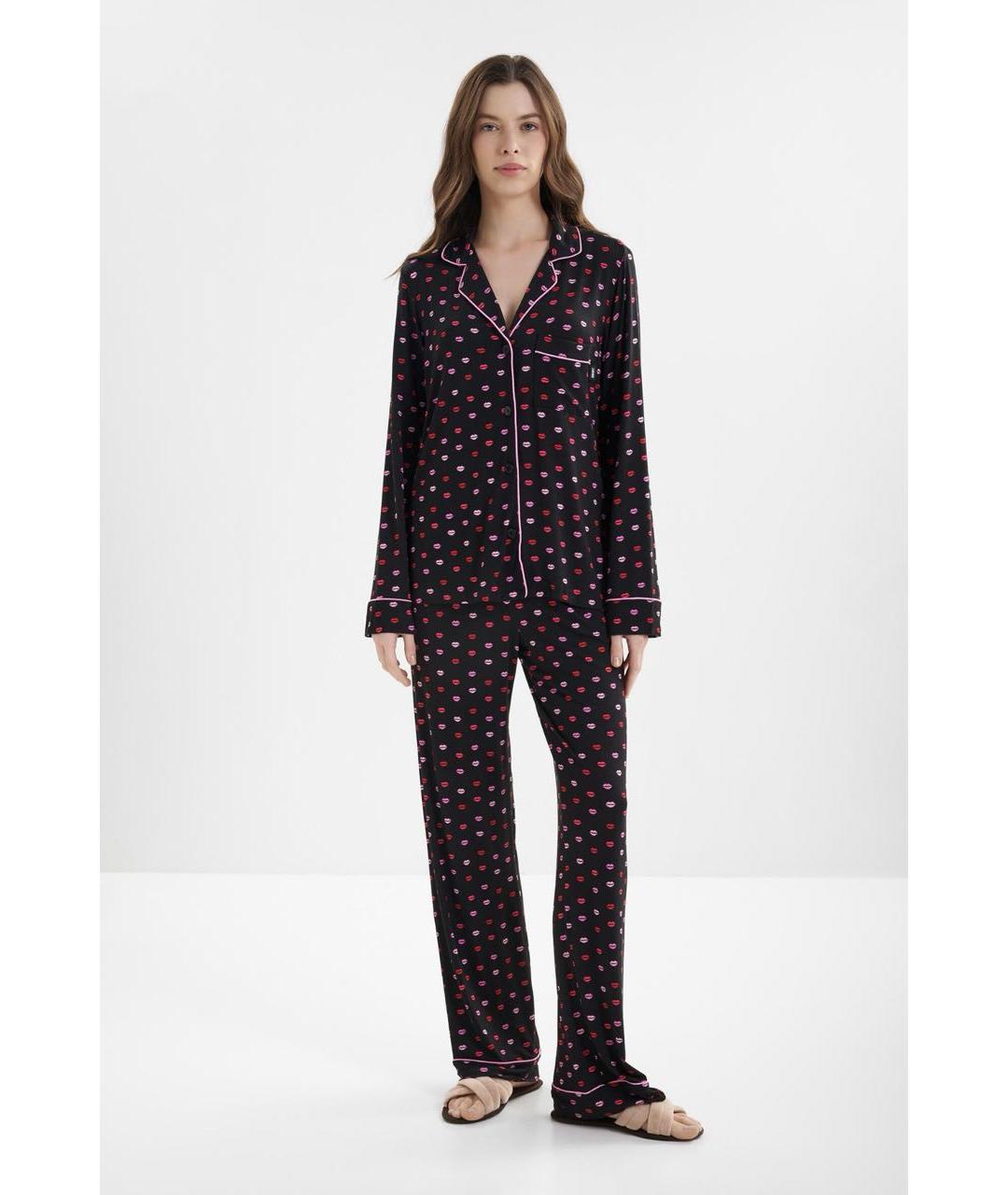 DKNY Черная вискозная пижама, фото 8