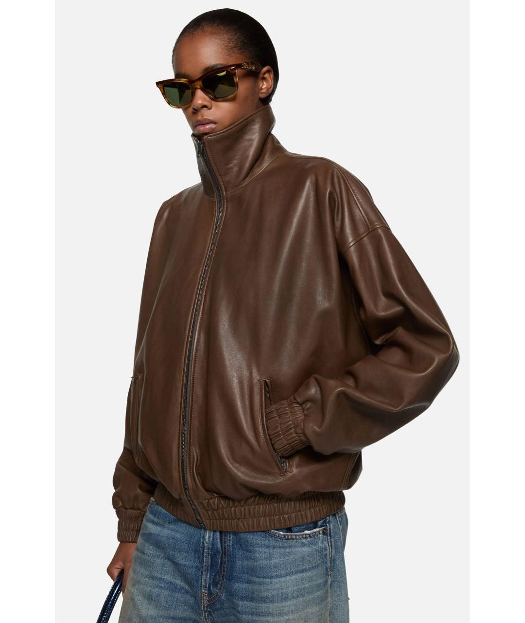 ACNE STUDIOS Коричневая кожаная куртка, фото 5