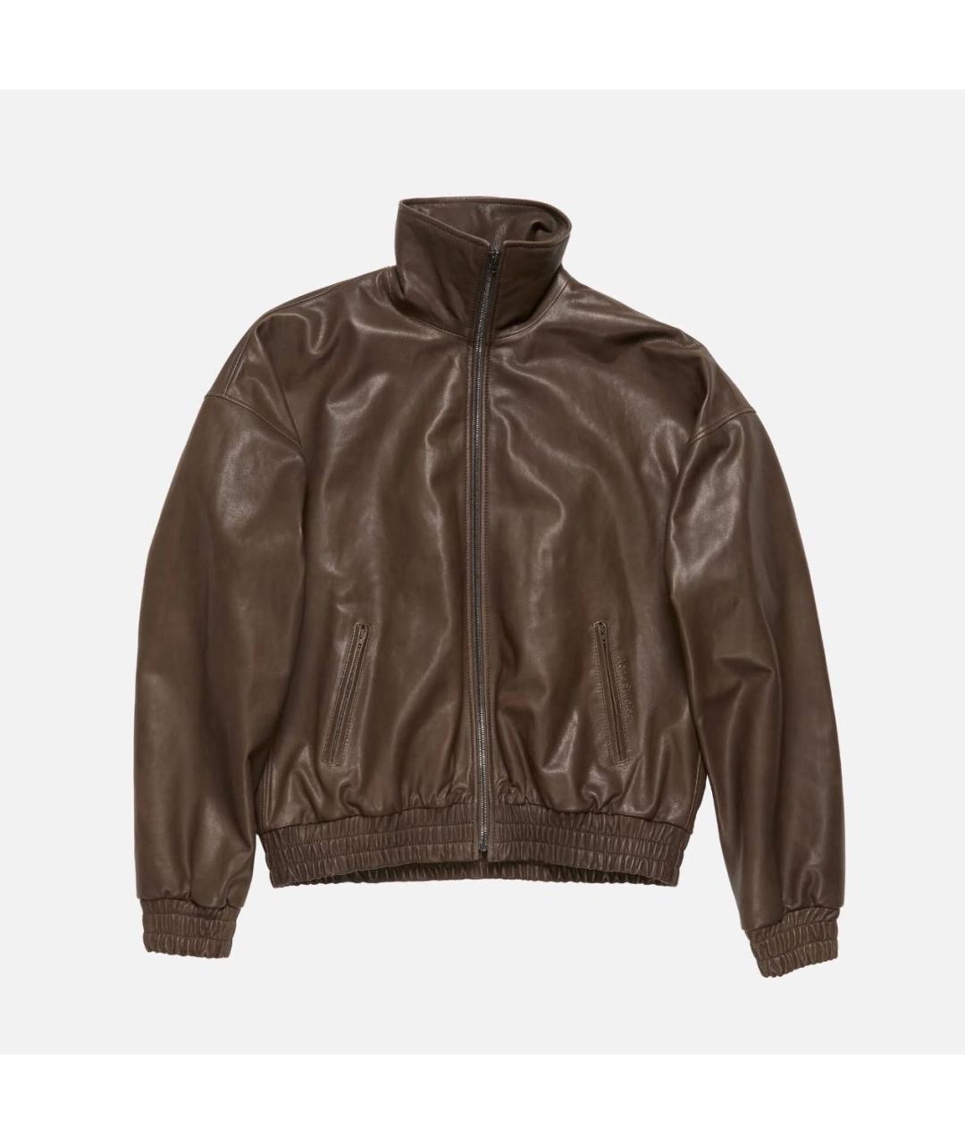 ACNE STUDIOS Коричневая кожаная куртка, фото 9
