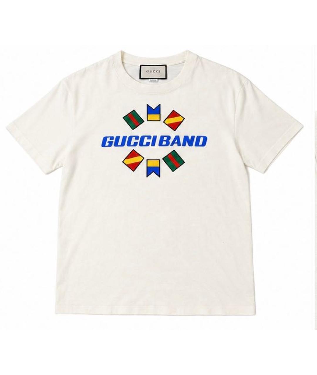GUCCI Белая хлопковая футболка, фото 5
