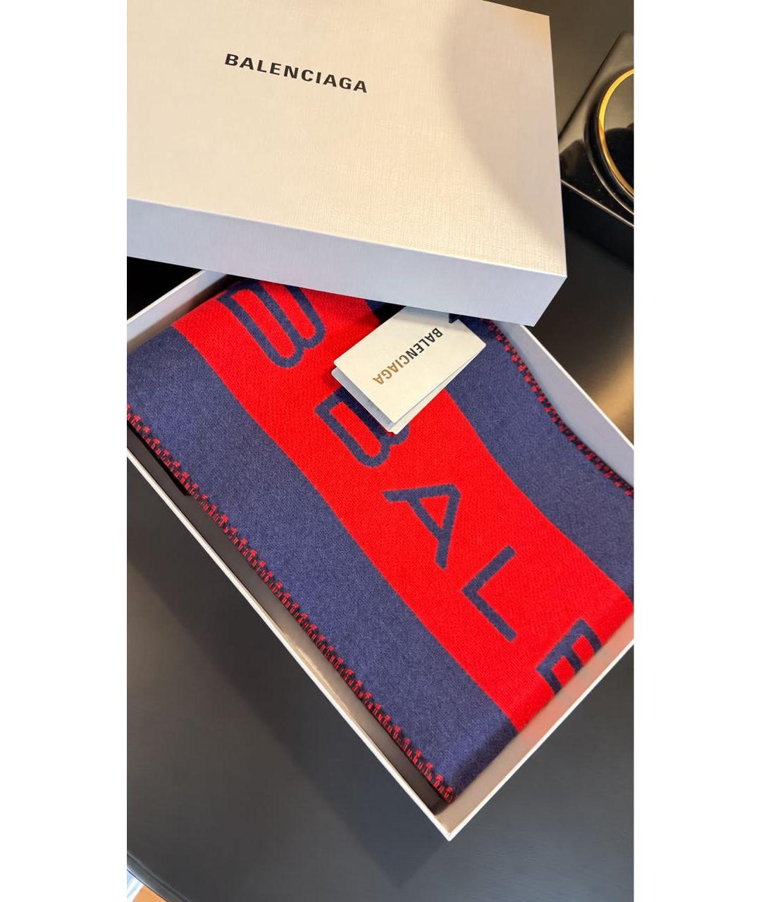BALENCIAGA Мульти шерстяной шарф, фото 2