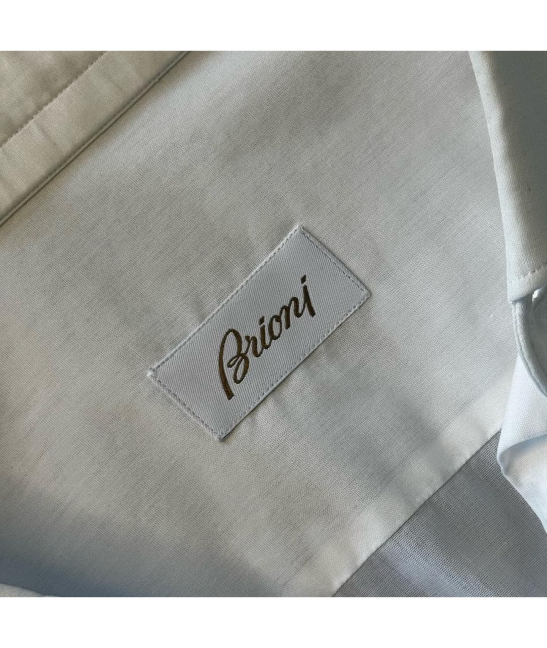 BRIONI Белая хлопковая классическая рубашка, фото 3