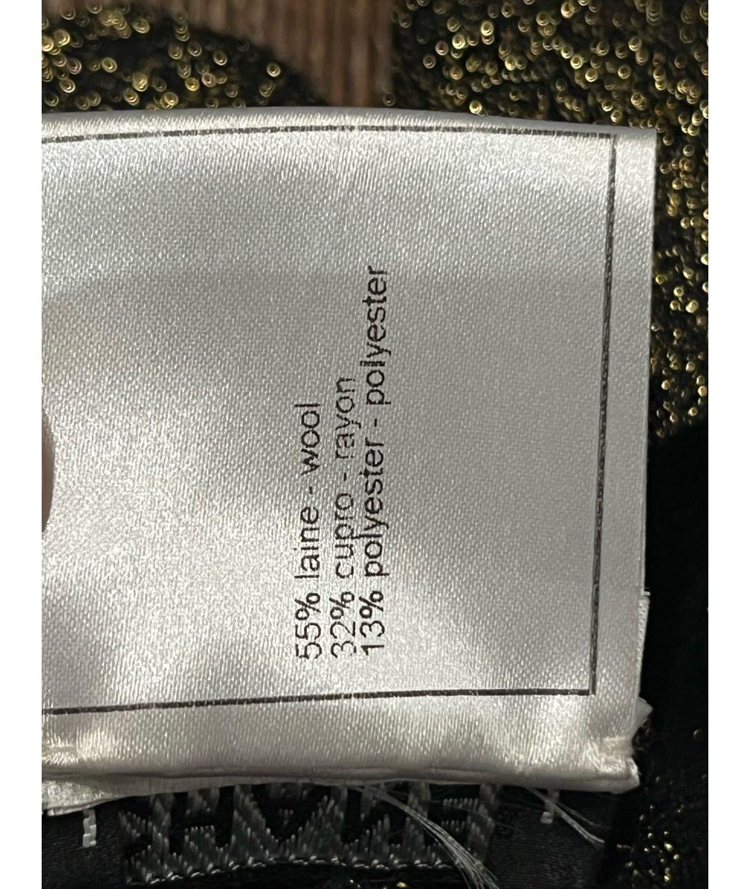 CHANEL Золотое шерстяное повседневное платье, фото 6