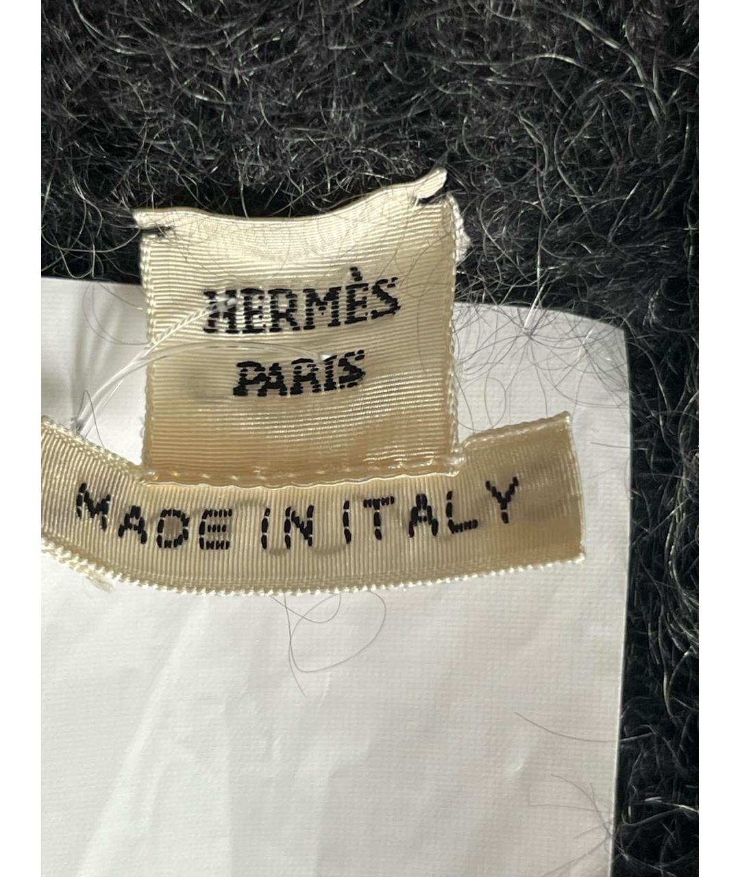 HERMES Серое шерстяное повседневное платье, фото 3