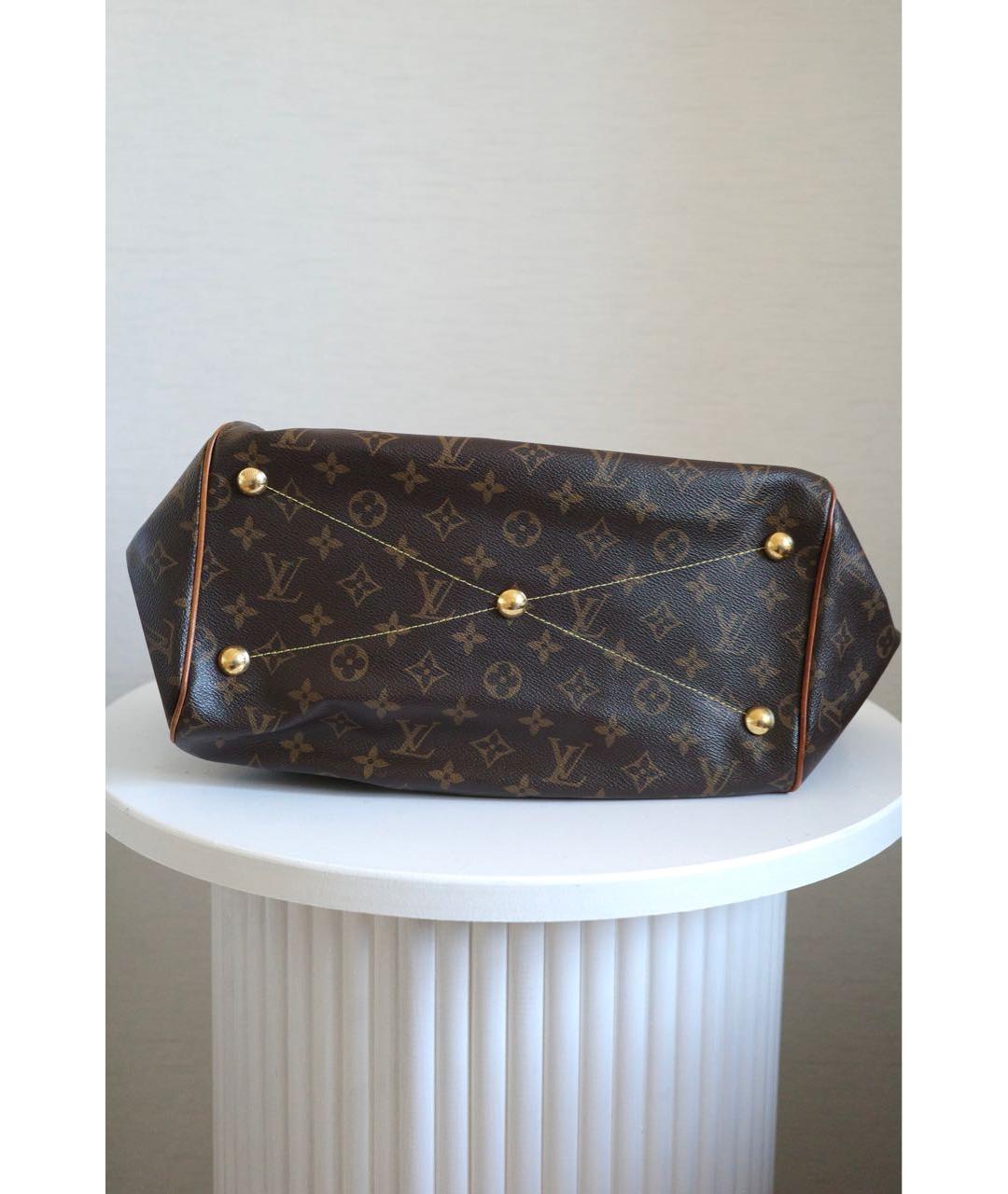 LOUIS VUITTON Коричневая сумка с короткими ручками из канвы, фото 5