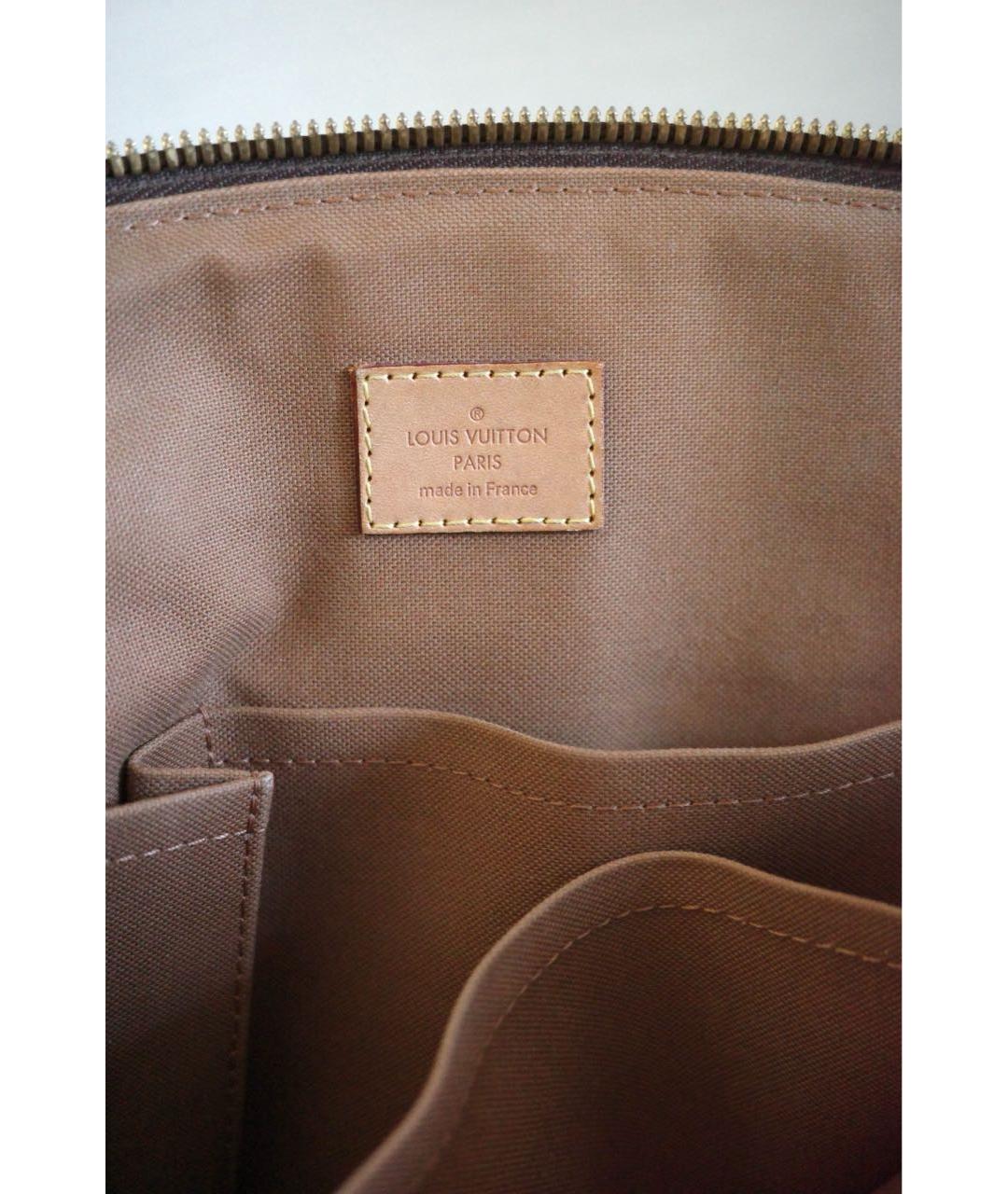 LOUIS VUITTON Коричневая сумка с короткими ручками из канвы, фото 8