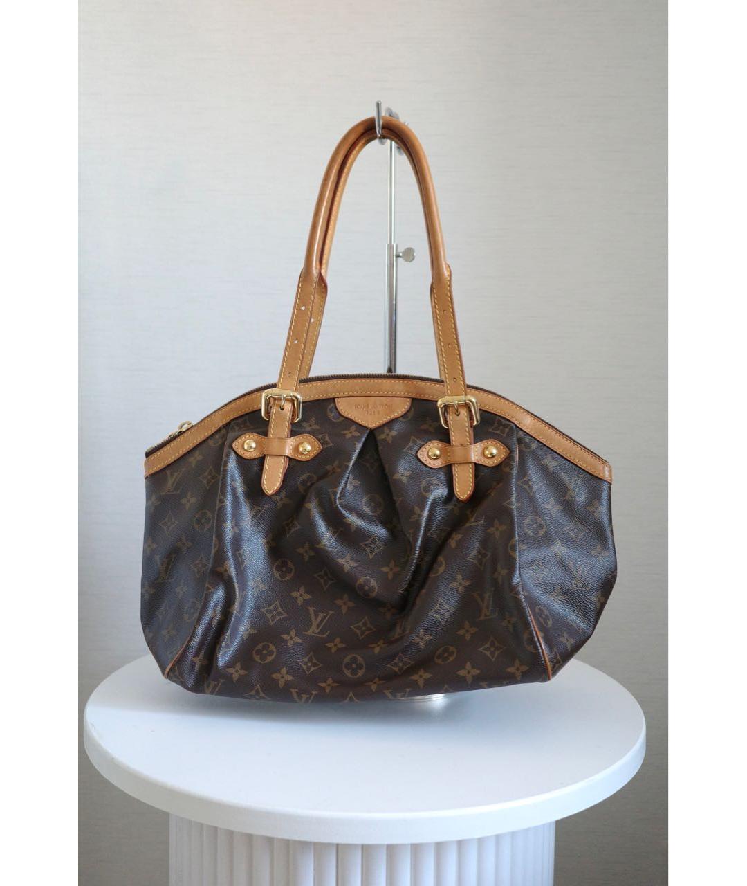 LOUIS VUITTON Коричневая сумка с короткими ручками из канвы, фото 9