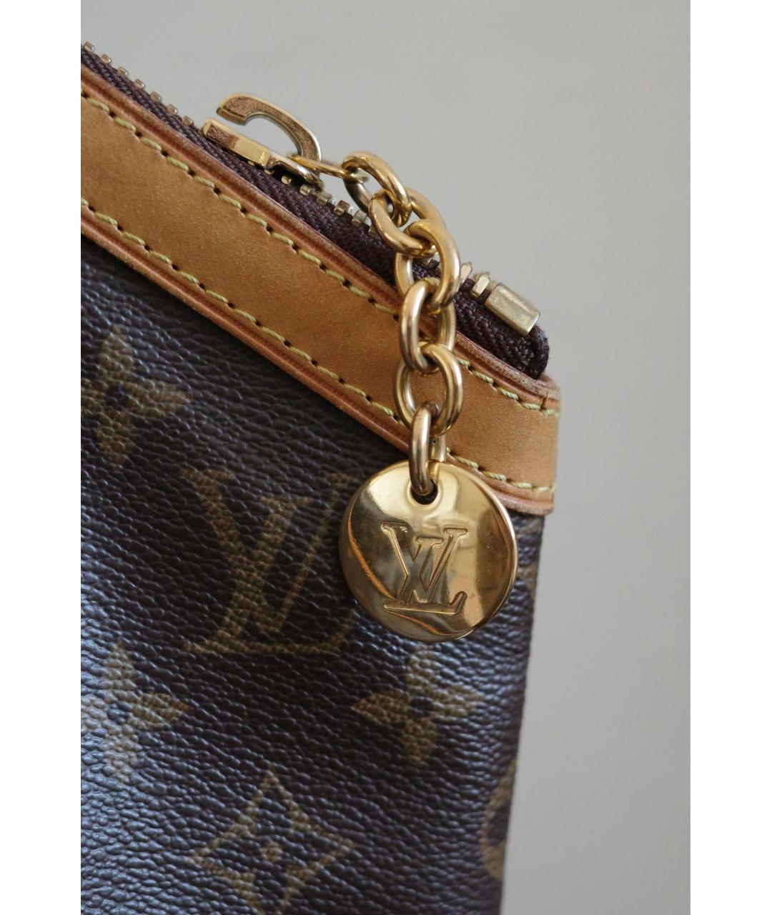 LOUIS VUITTON Коричневая сумка с короткими ручками из канвы, фото 6