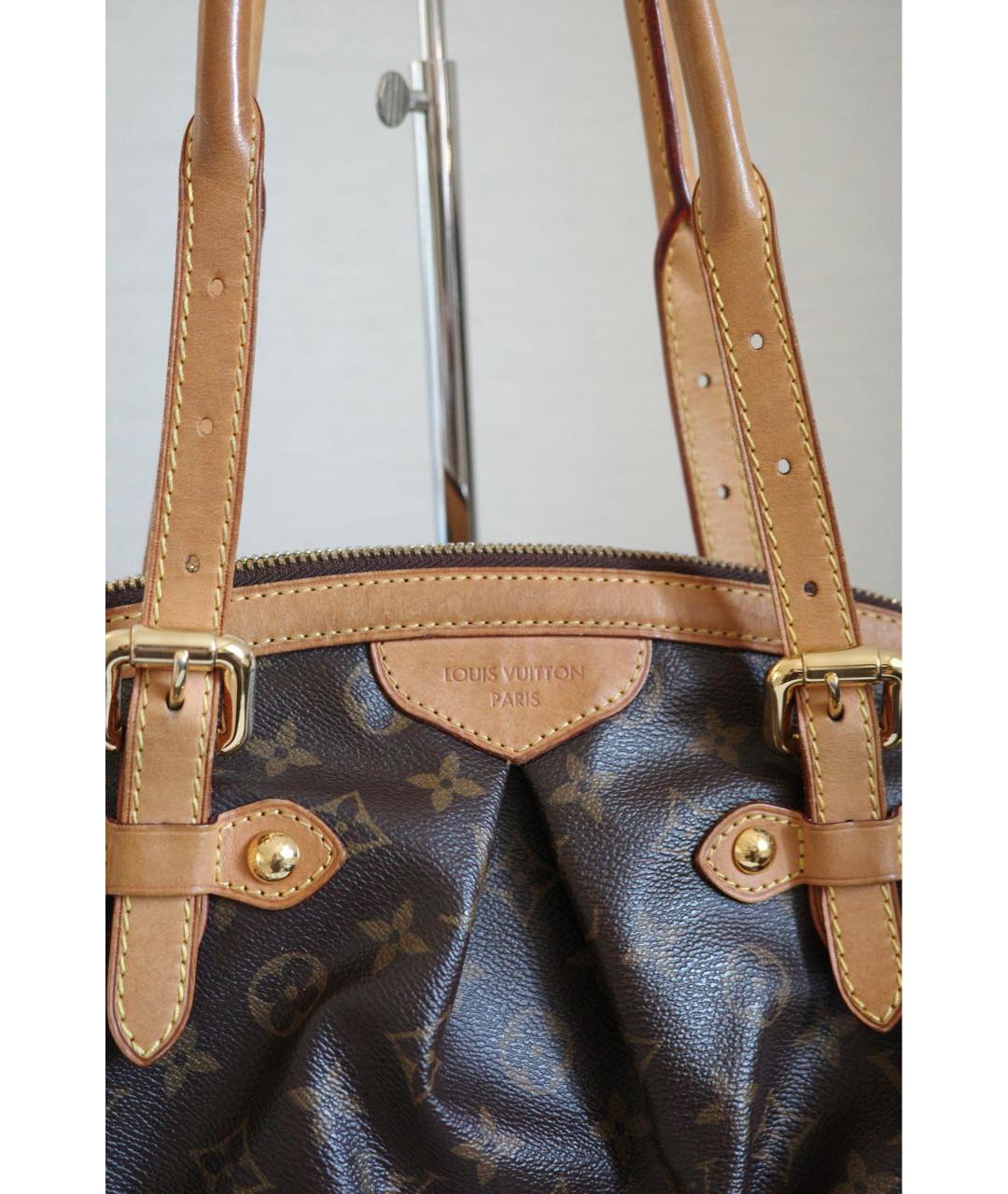 LOUIS VUITTON Коричневая сумка с короткими ручками из канвы, фото 7