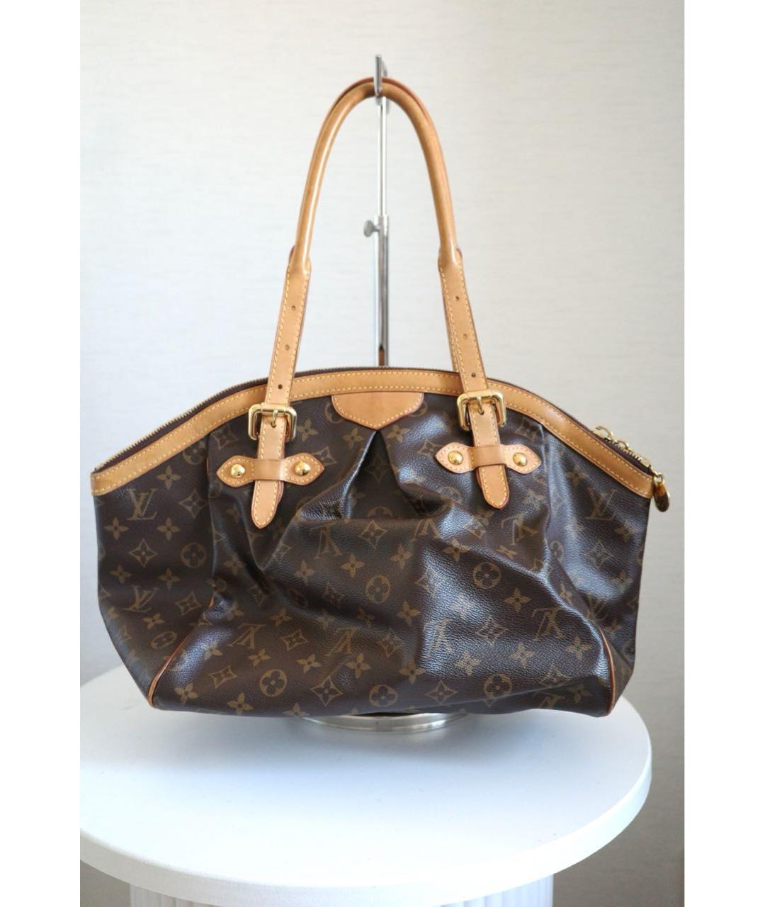 LOUIS VUITTON Коричневая сумка с короткими ручками из канвы, фото 4