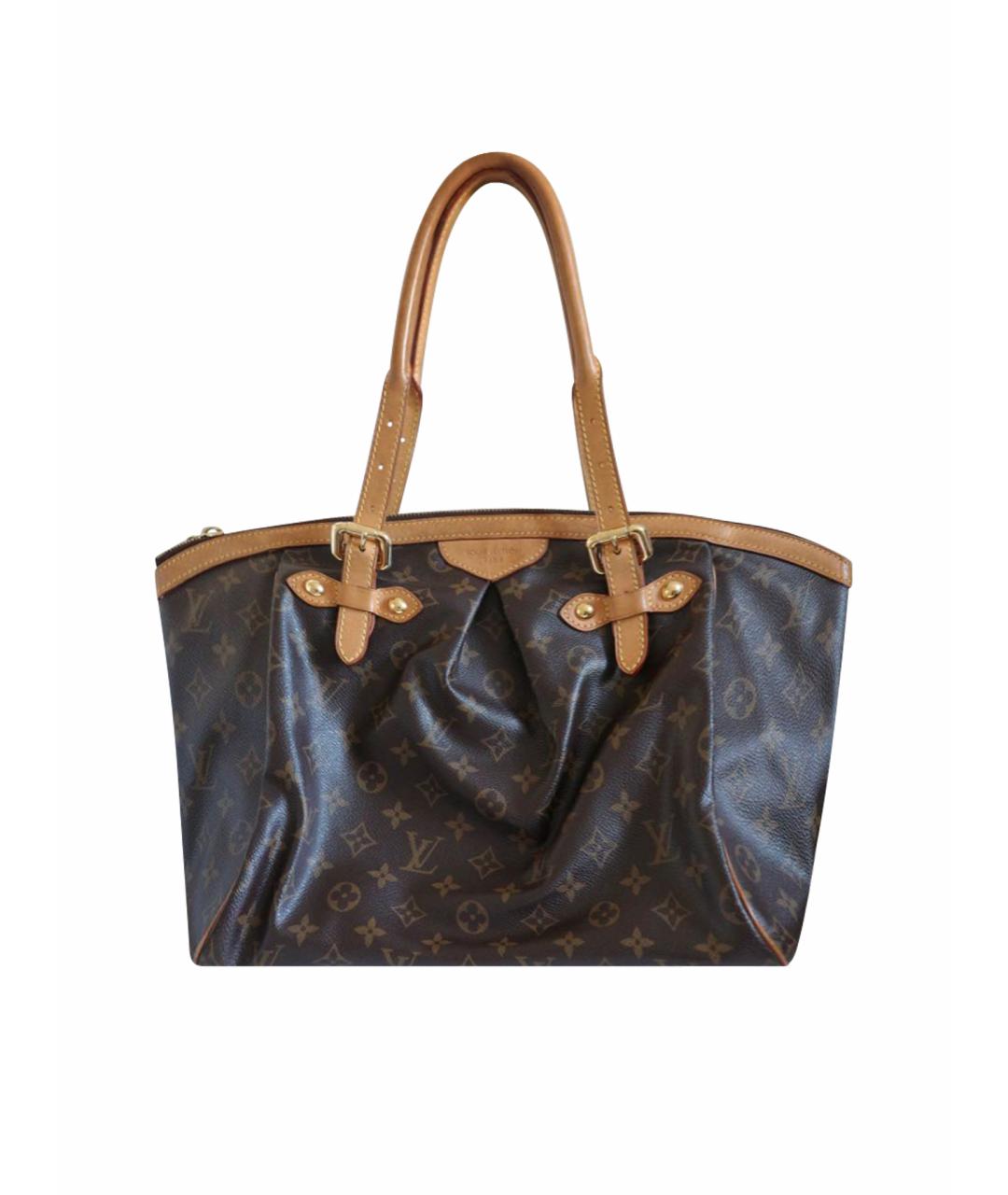 LOUIS VUITTON Коричневая сумка с короткими ручками из канвы, фото 1