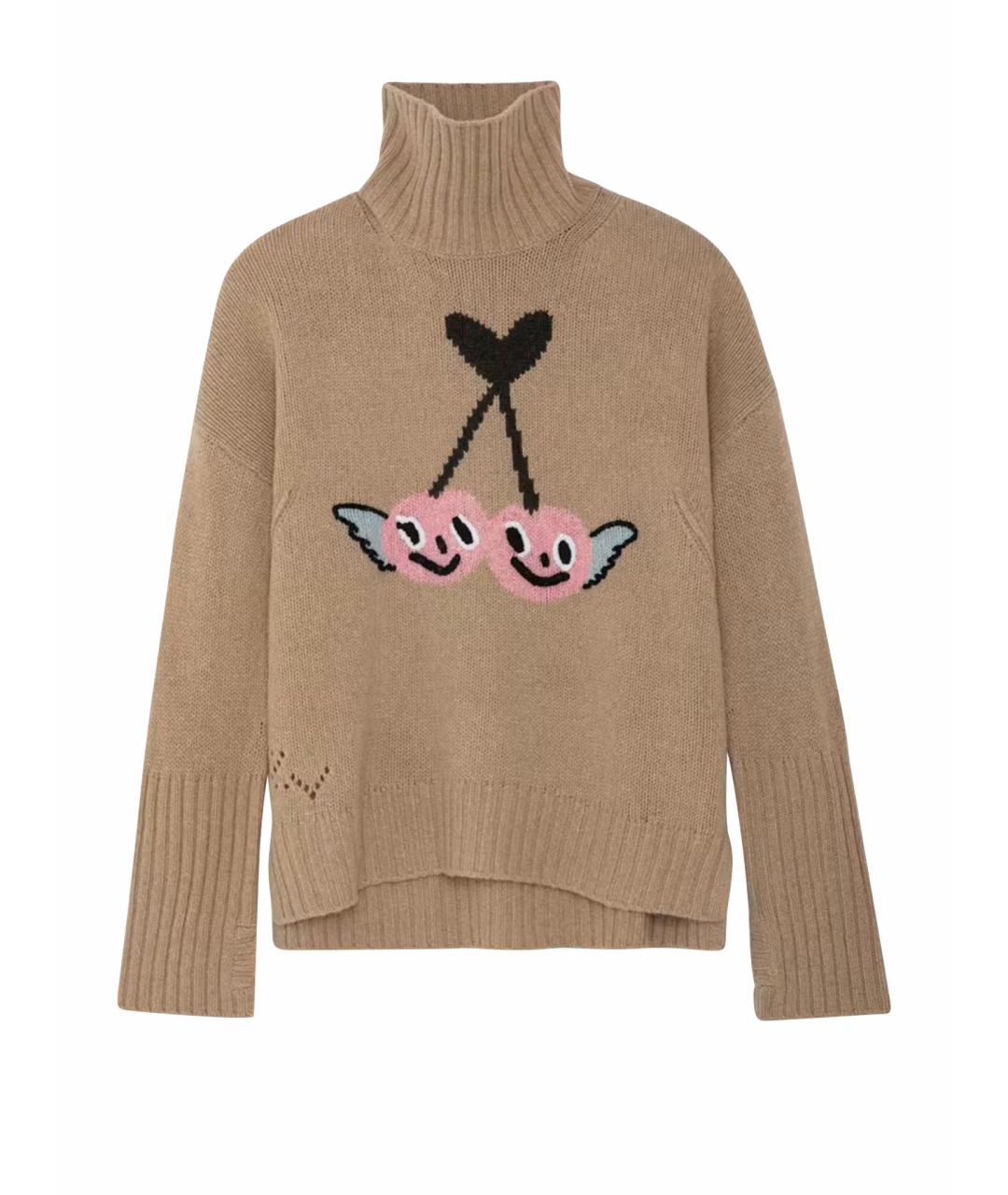 ZADIG & VOLTAIRE Коричневый шерстяной джемпер / свитер, фото 9