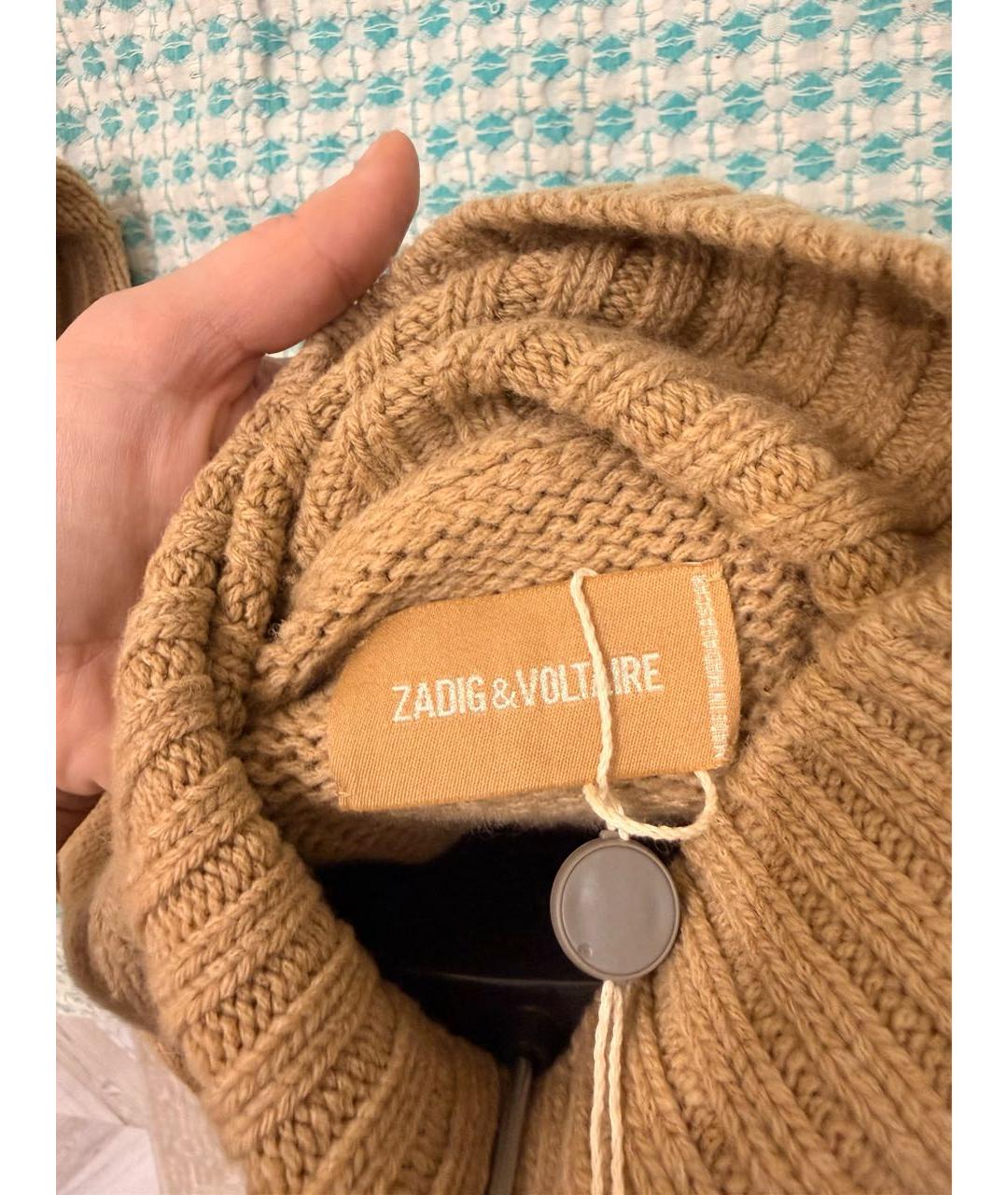 ZADIG & VOLTAIRE Коричневый шерстяной джемпер / свитер, фото 6