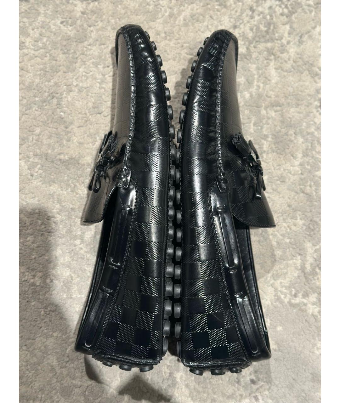 LOUIS VUITTON Черные кожаные мокасины, фото 9
