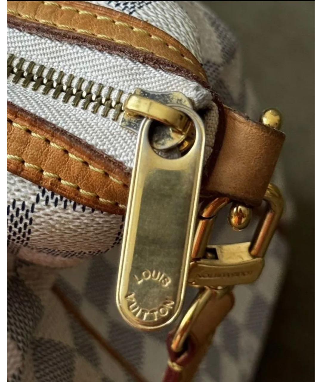 LOUIS VUITTON Белая дорожная/спортивная сумка из канвы, фото 6