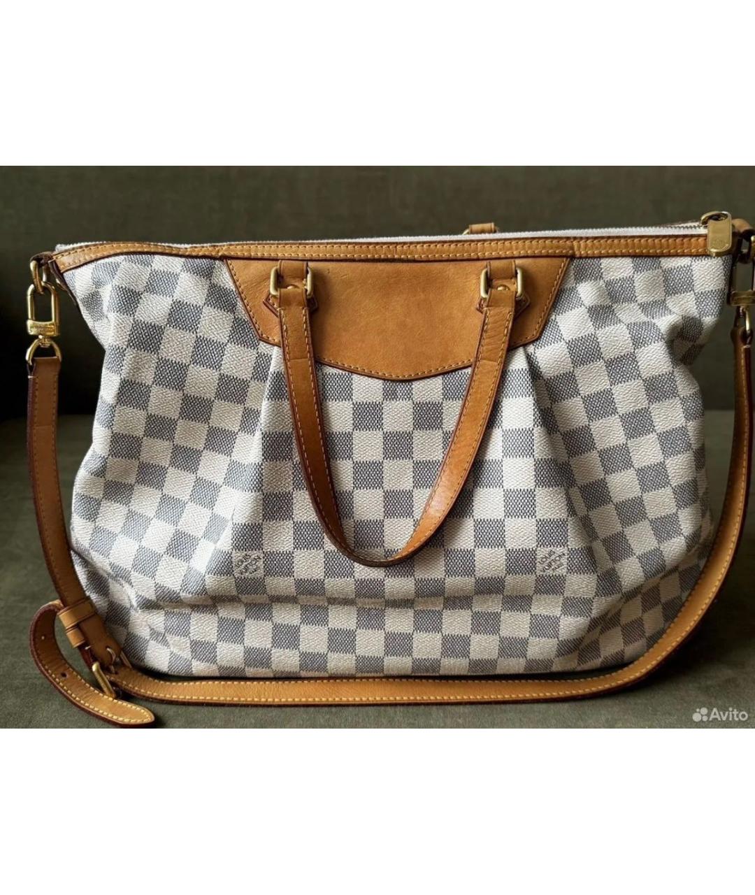LOUIS VUITTON Белая дорожная/спортивная сумка из канвы, фото 9