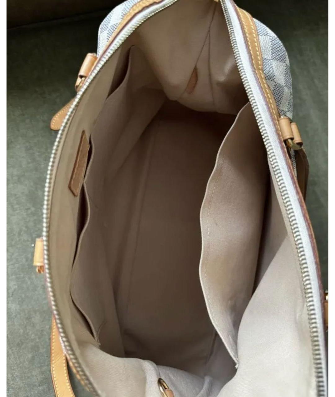 LOUIS VUITTON Белая дорожная/спортивная сумка из канвы, фото 7
