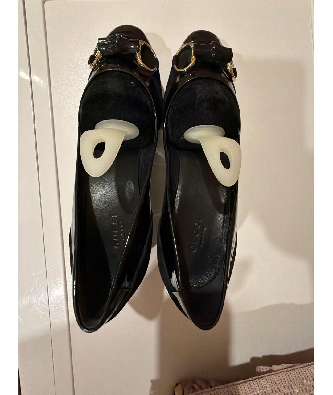 GUCCI Черные туфли из лакированной кожи, фото 3