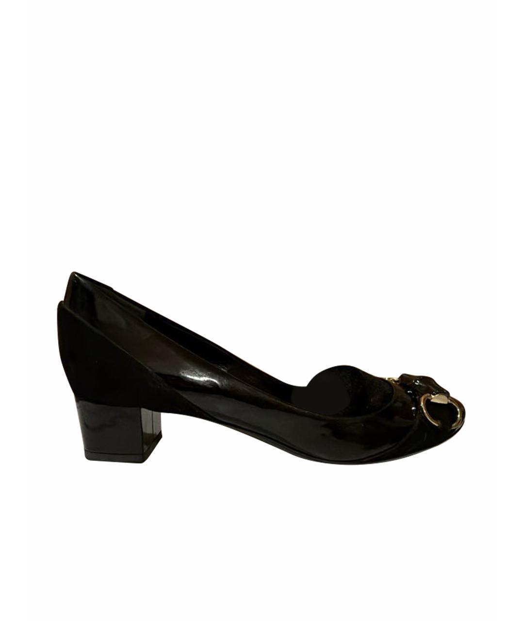GUCCI Черные туфли из лакированной кожи, фото 1