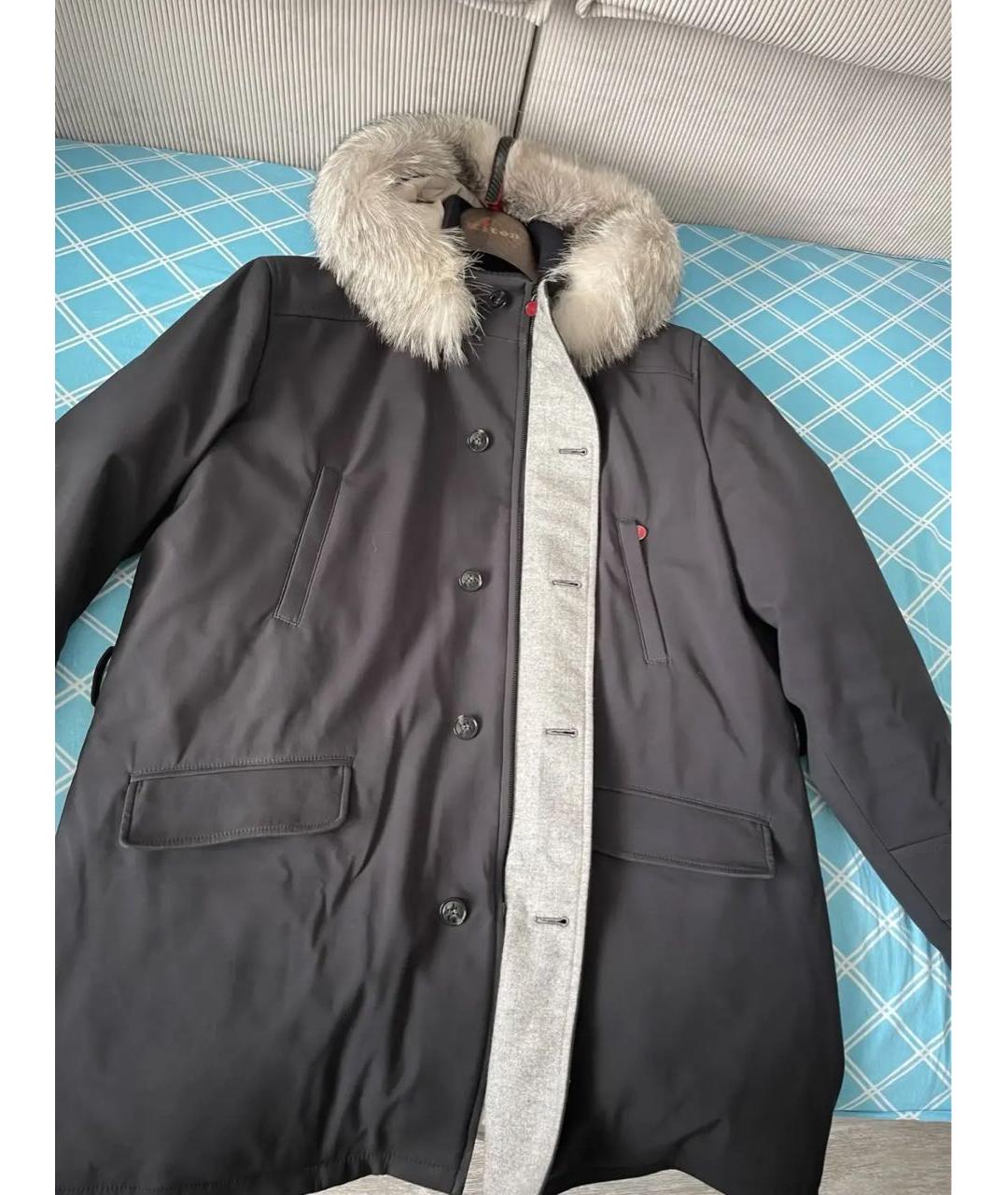 KITON Темно-синяя нейлоновая парка, фото 8