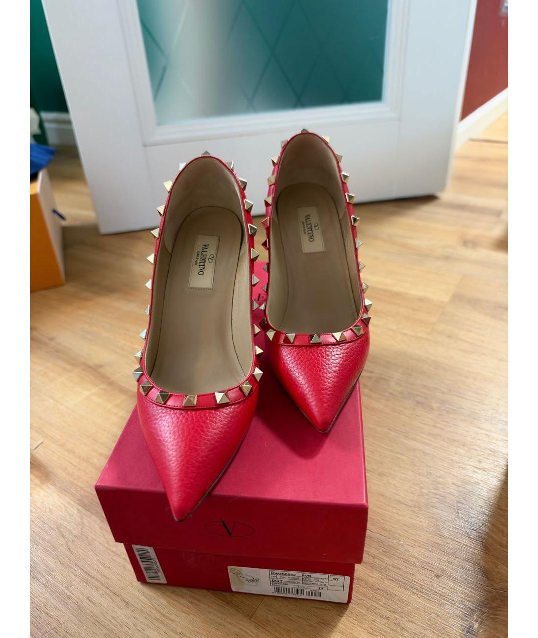 VALENTINO Красные кожаные туфли, фото 2