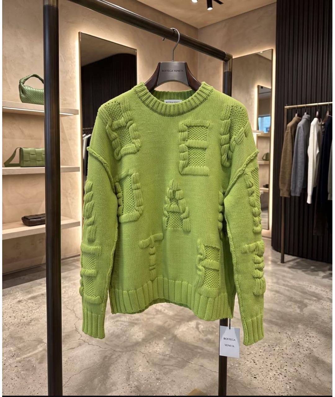 BOTTEGA VENETA Зеленый джемпер / свитер, фото 9