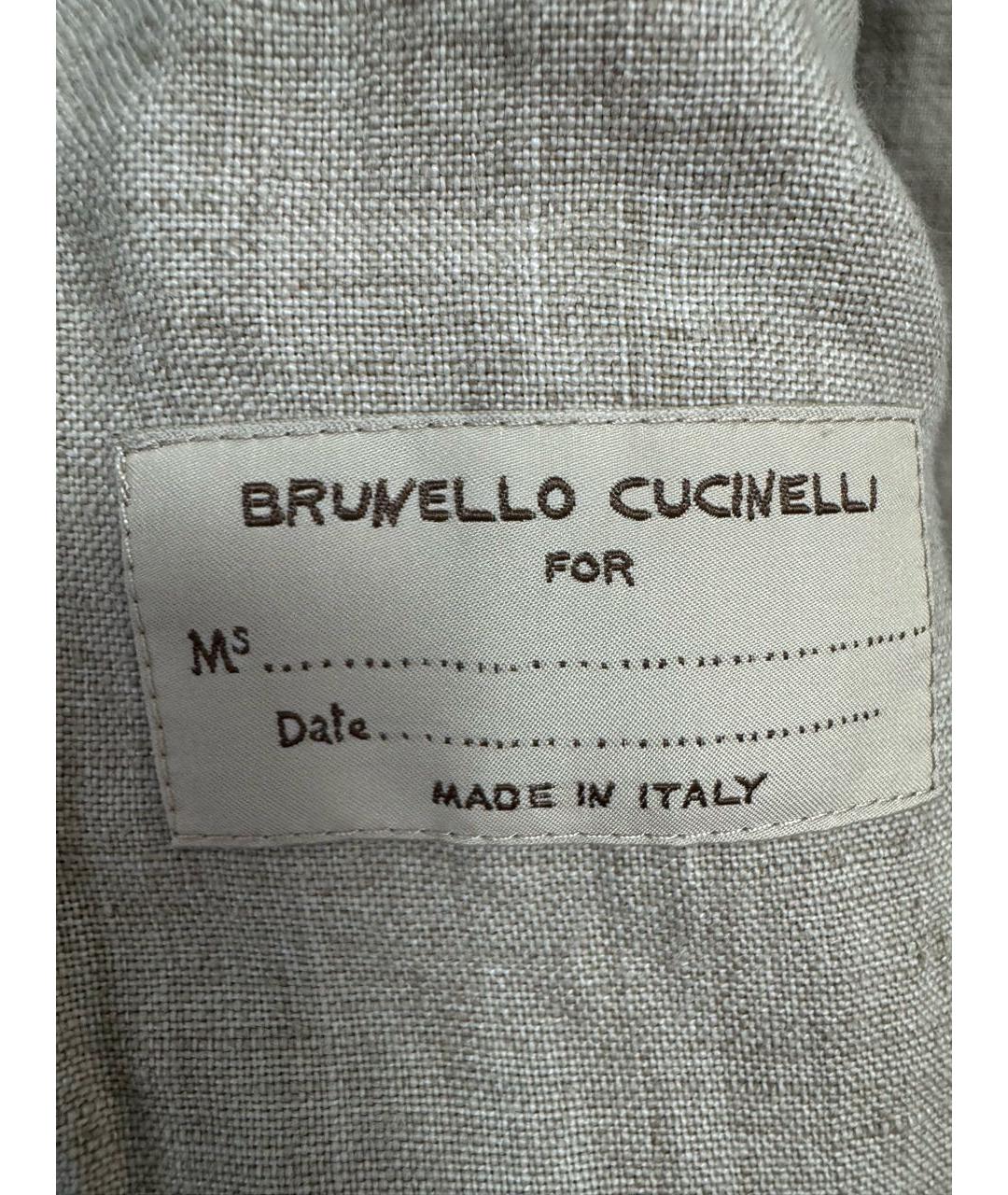 BRUNELLO CUCINELLI Коричневый полиамидовый пуховик, фото 3