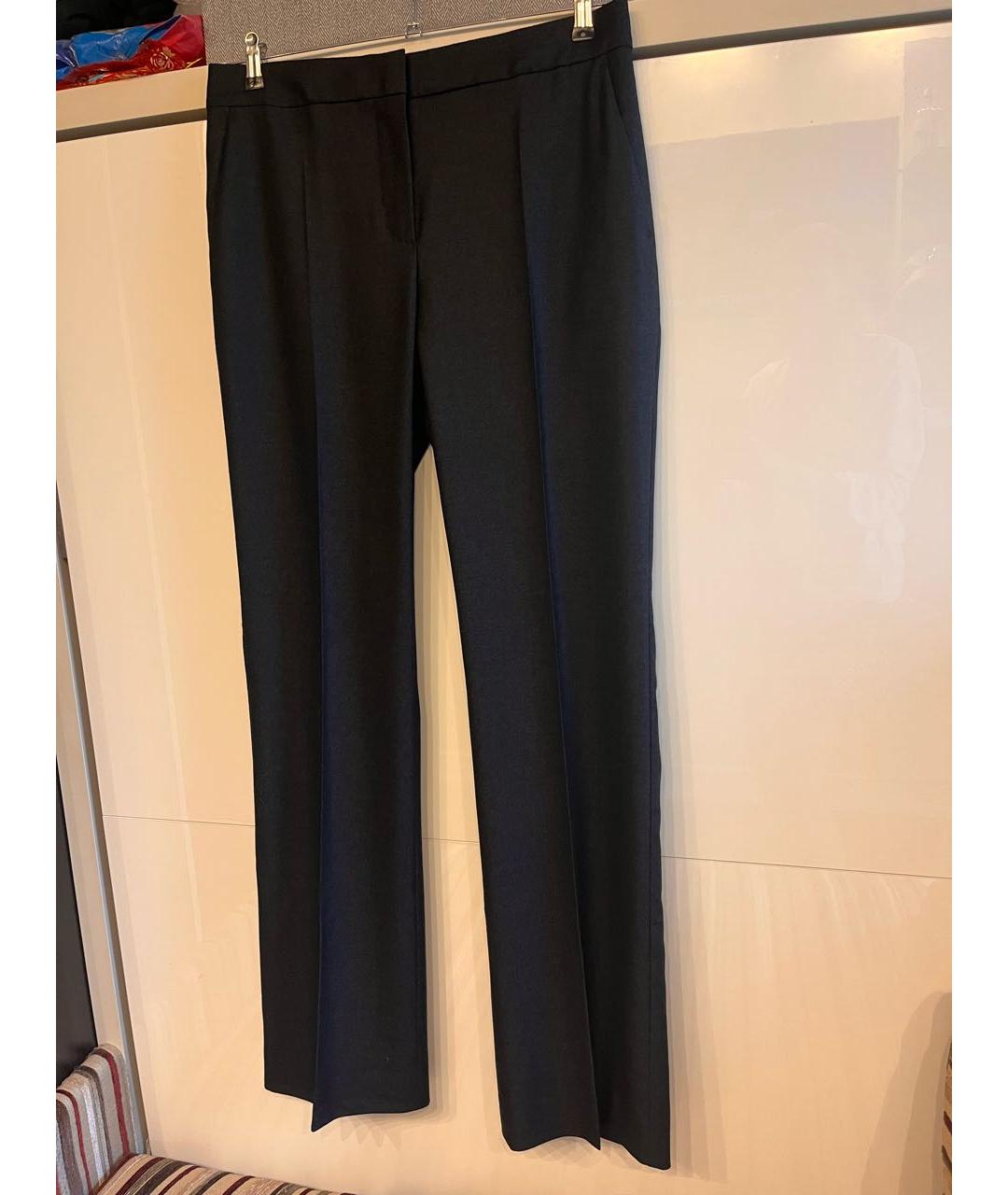 MAX MARA Серые шерстяные прямые брюки, фото 5