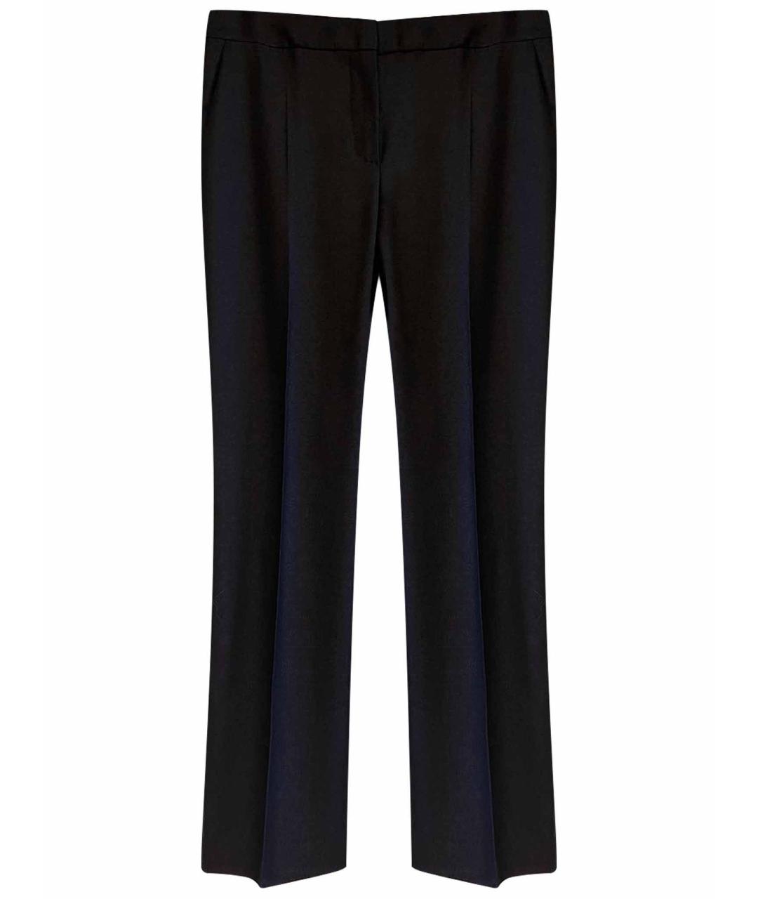 MAX MARA Серые шерстяные прямые брюки, фото 1