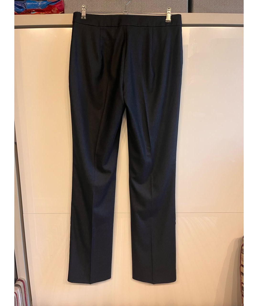 MAX MARA Серые шерстяные прямые брюки, фото 2