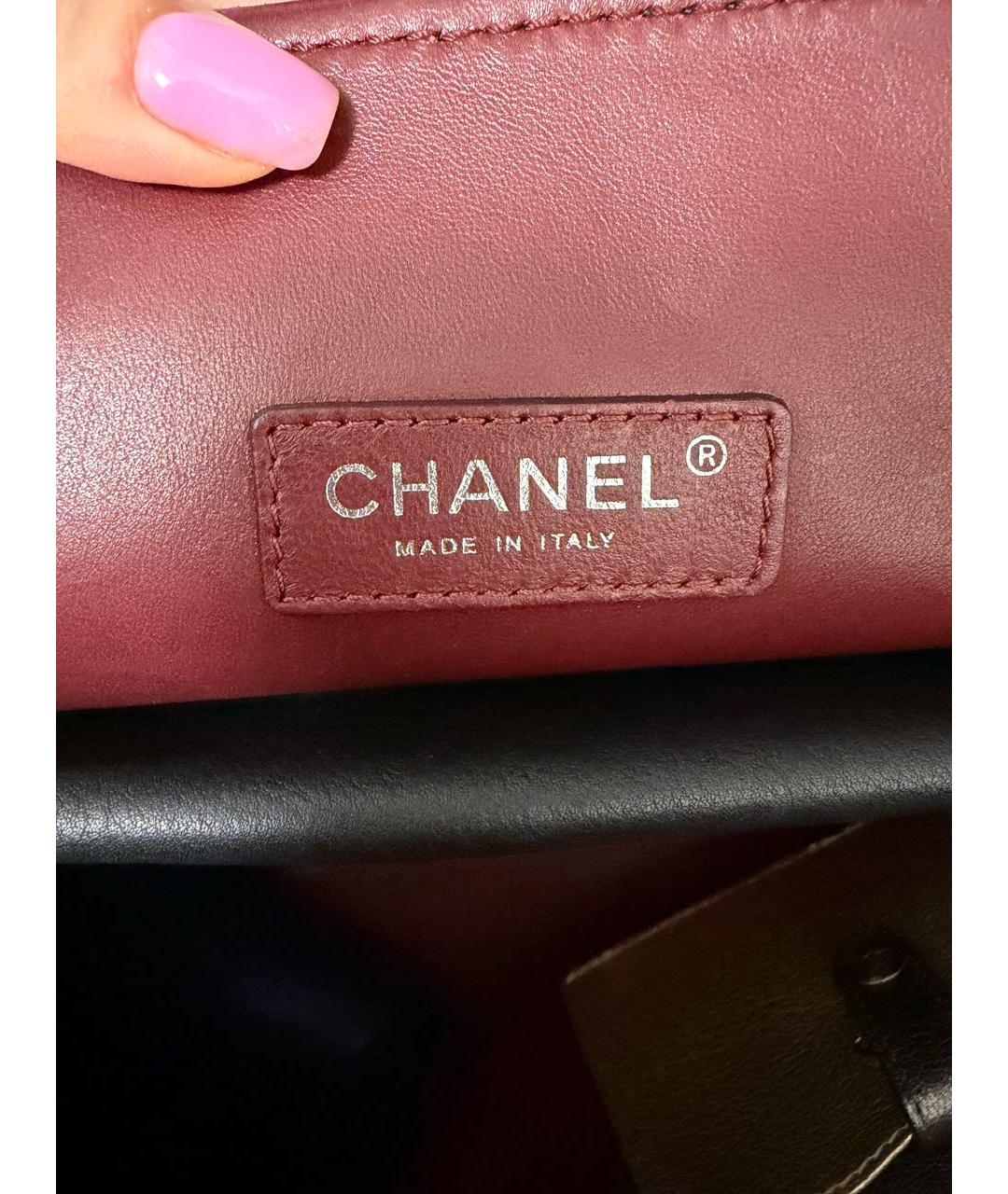 CHANEL Черная кожаная сумка тоут, фото 6