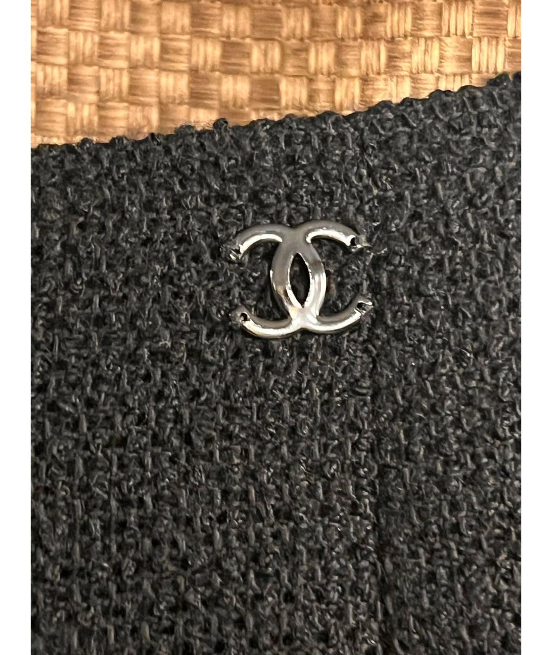 CHANEL Черная шерстяная юбка макси, фото 4