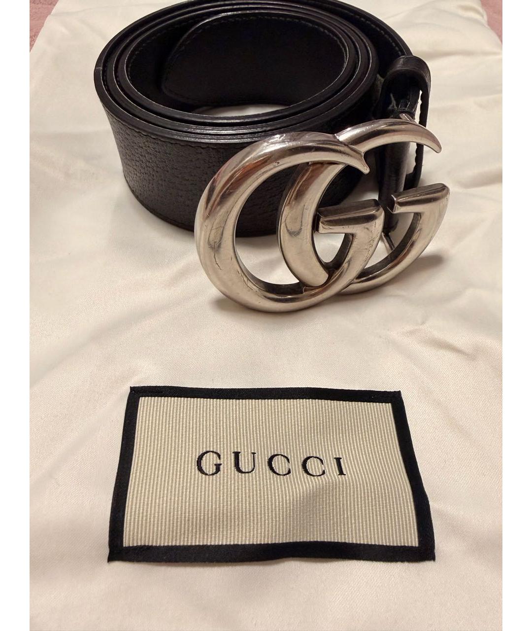 GUCCI Черный кожаный ремень, фото 5