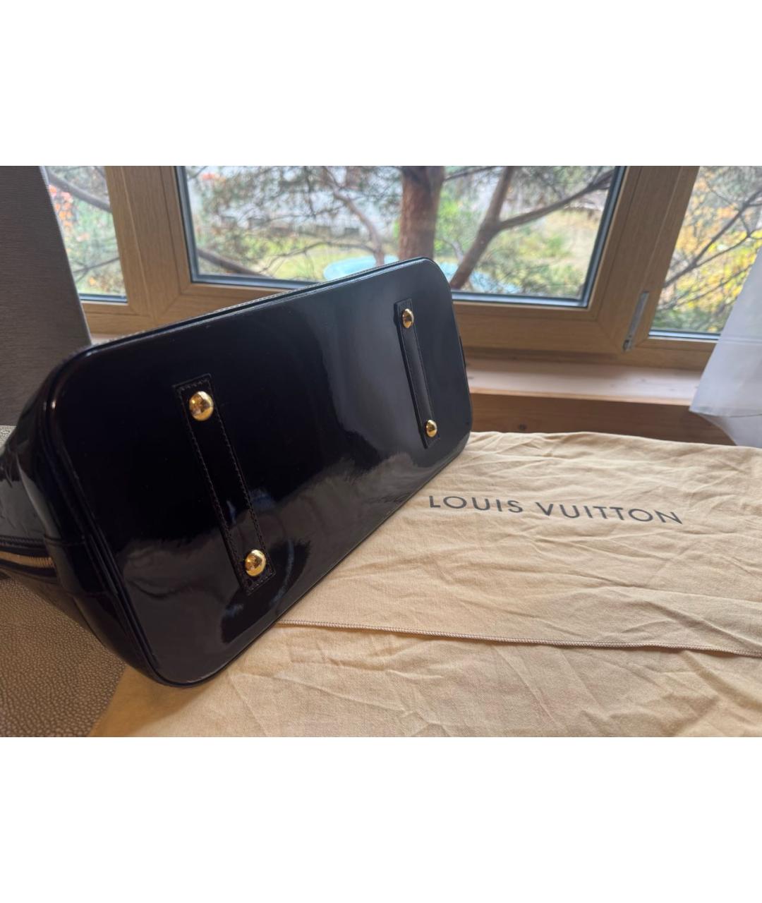 LOUIS VUITTON Бордовая кожаная сумка с короткими ручками, фото 8