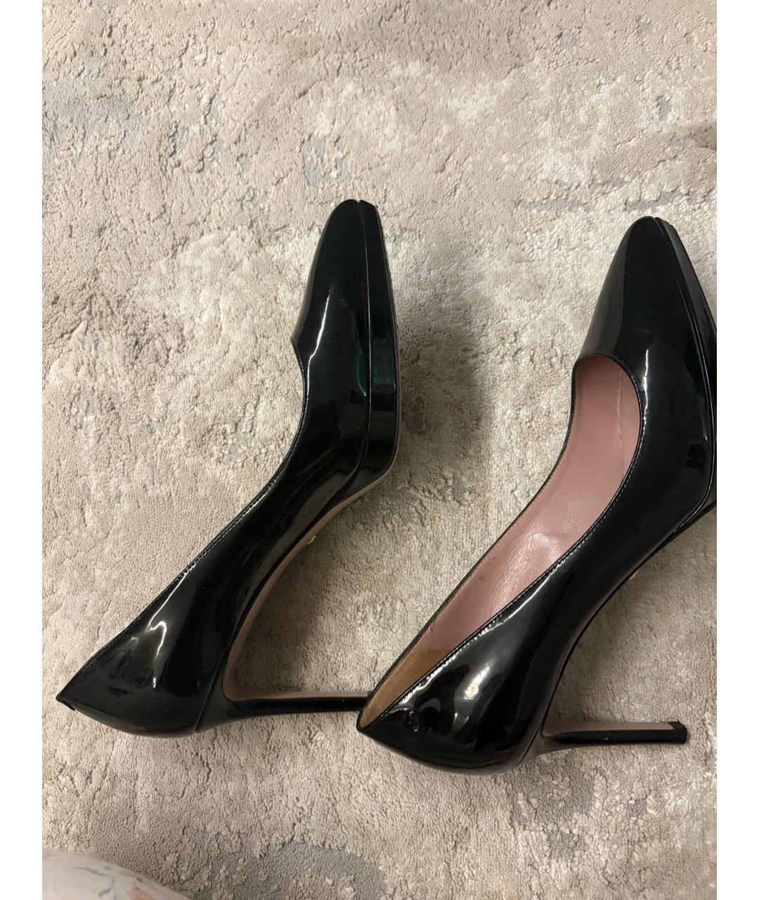 GUCCI Черные туфли из лакированной кожи, фото 6