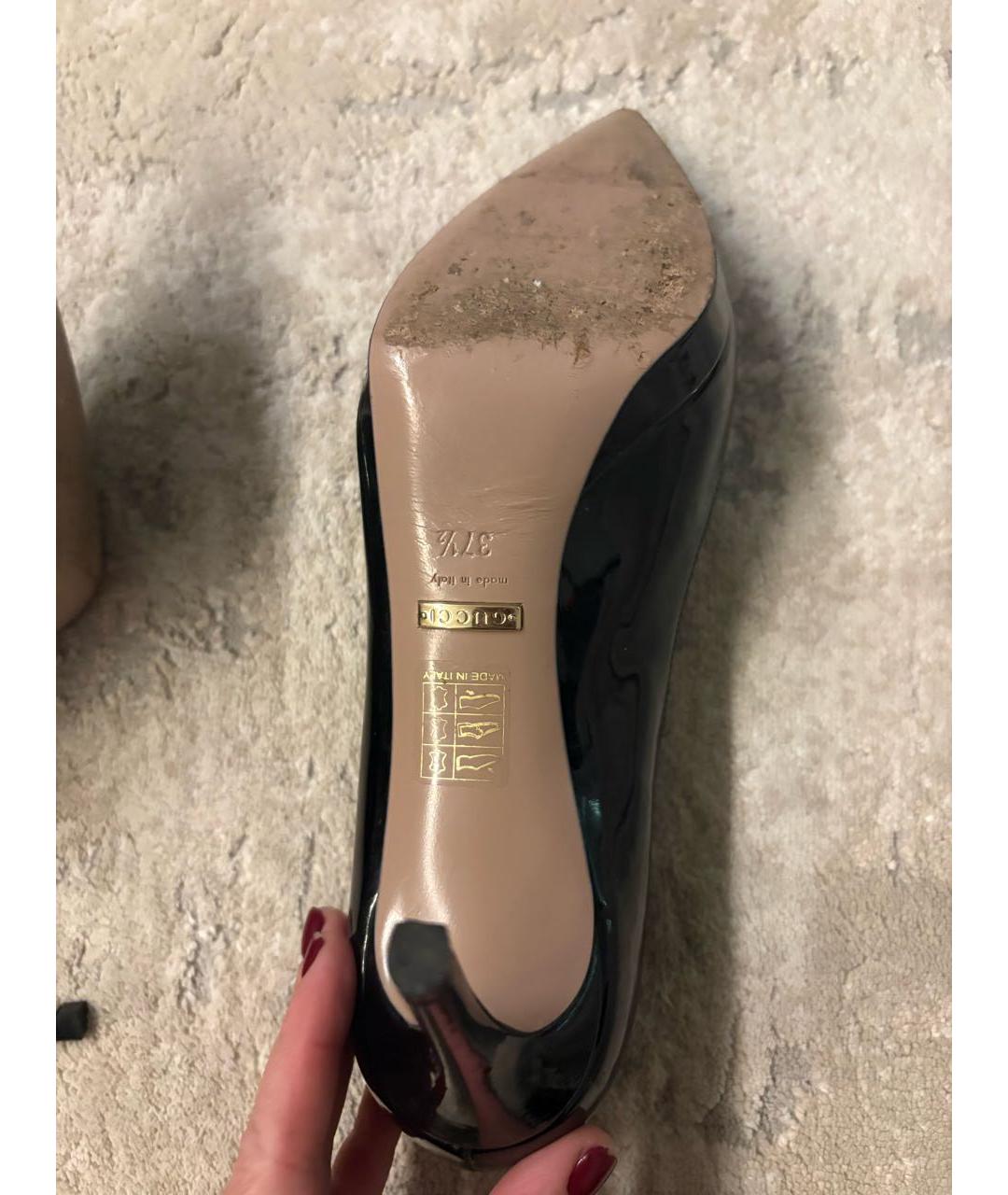 GUCCI Черные туфли из лакированной кожи, фото 3