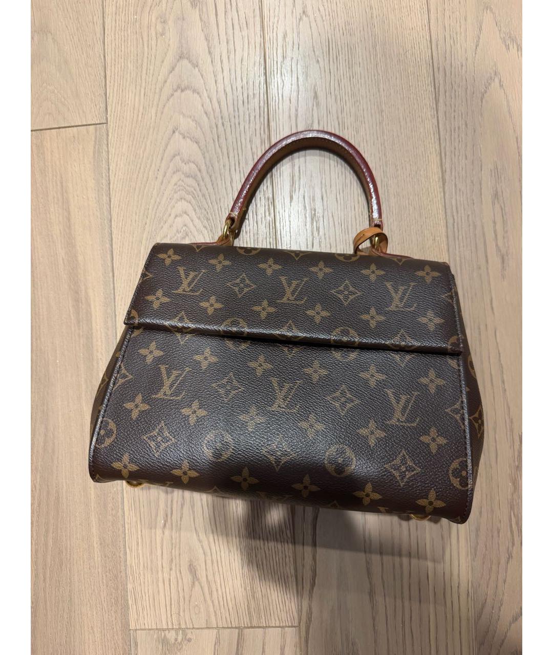 LOUIS VUITTON Коричневая сумка с короткими ручками из канвы, фото 5