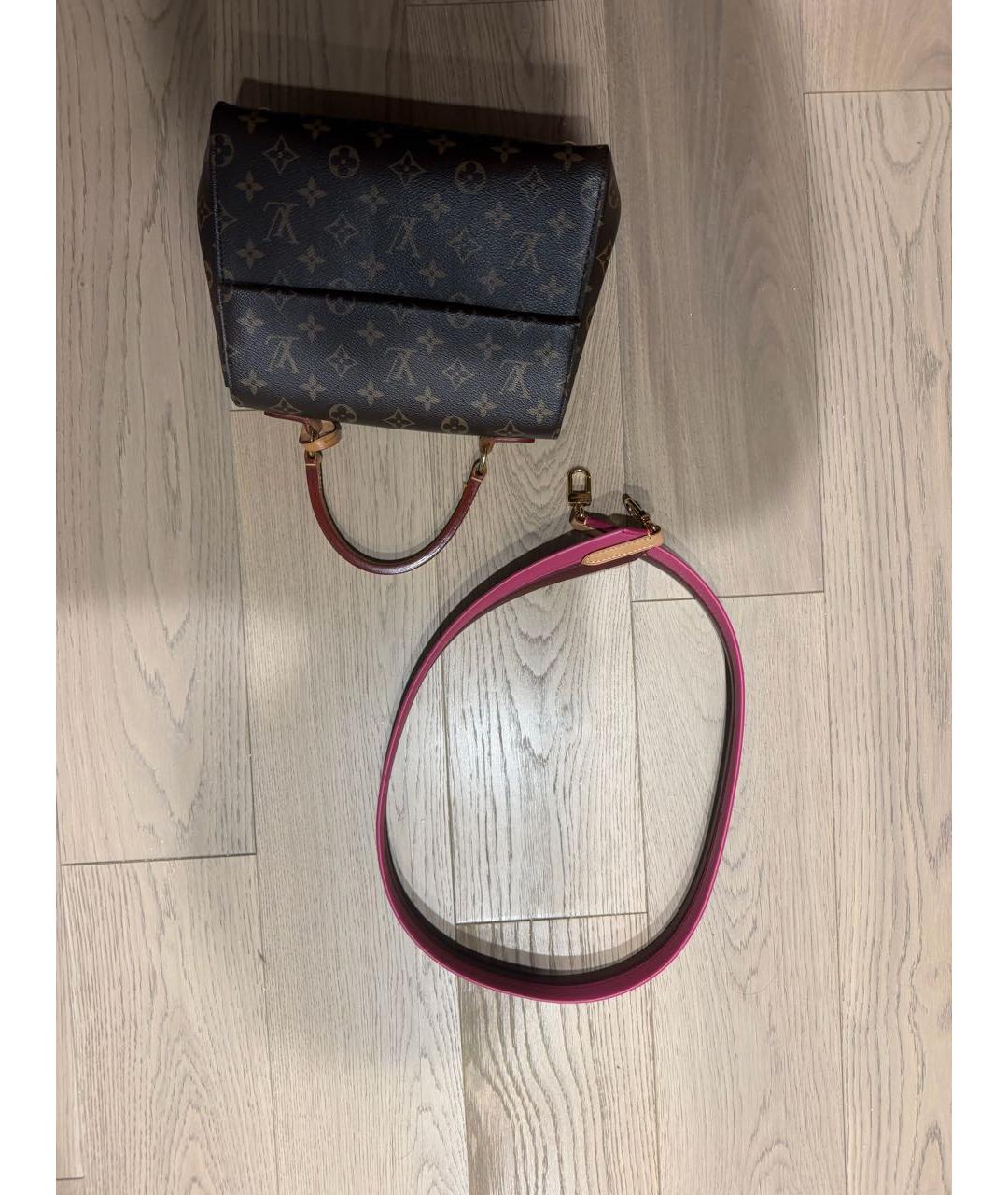 LOUIS VUITTON Коричневая сумка с короткими ручками из канвы, фото 3