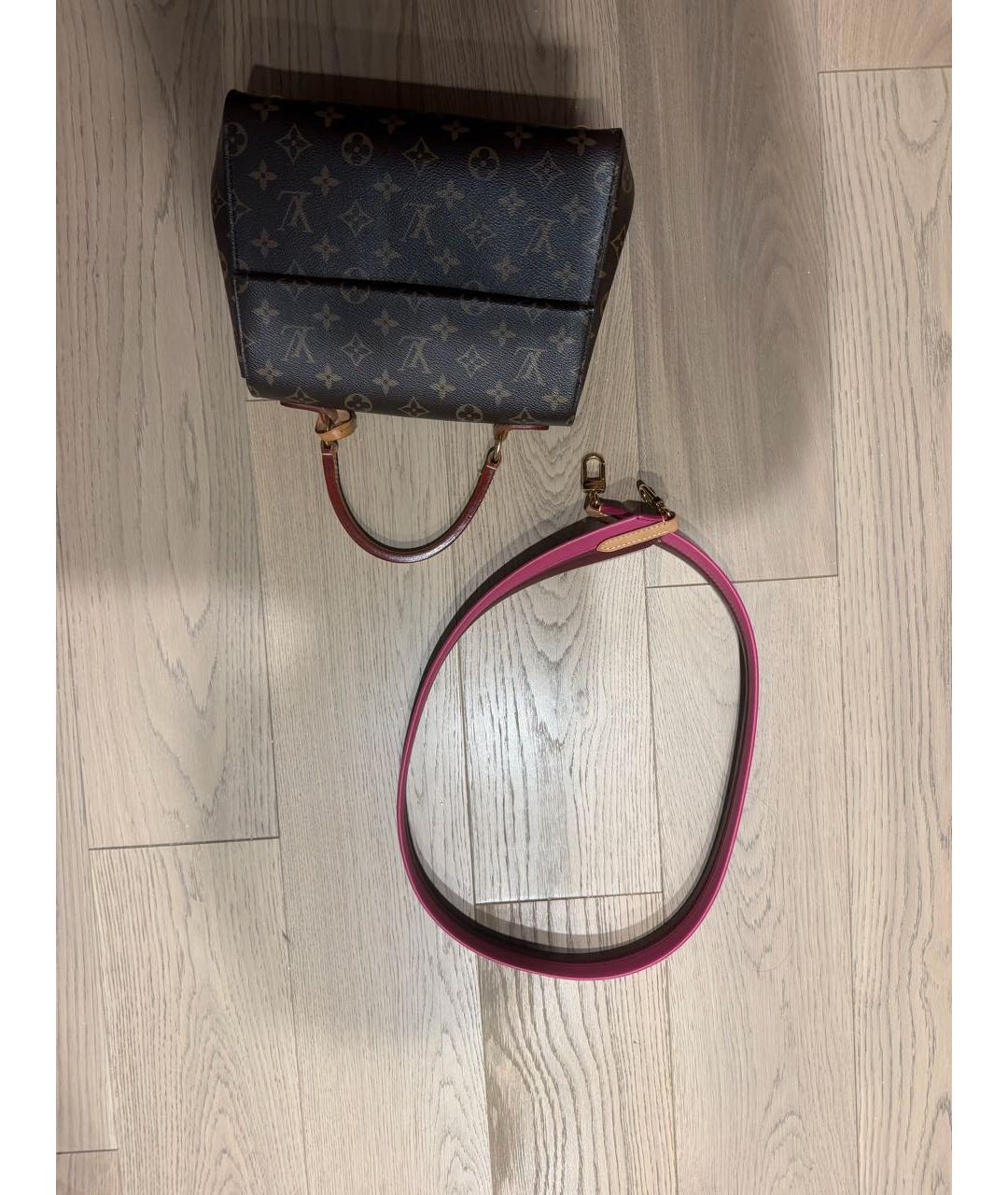 LOUIS VUITTON Коричневая сумка с короткими ручками из канвы, фото 4
