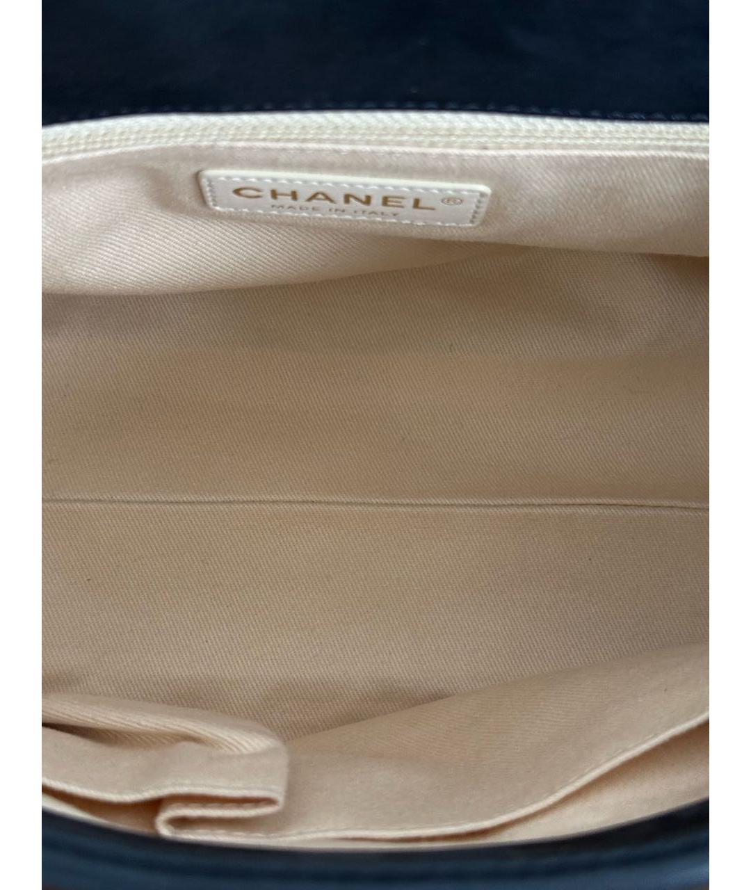 CHANEL Черная кожаная сумка через плечо, фото 8