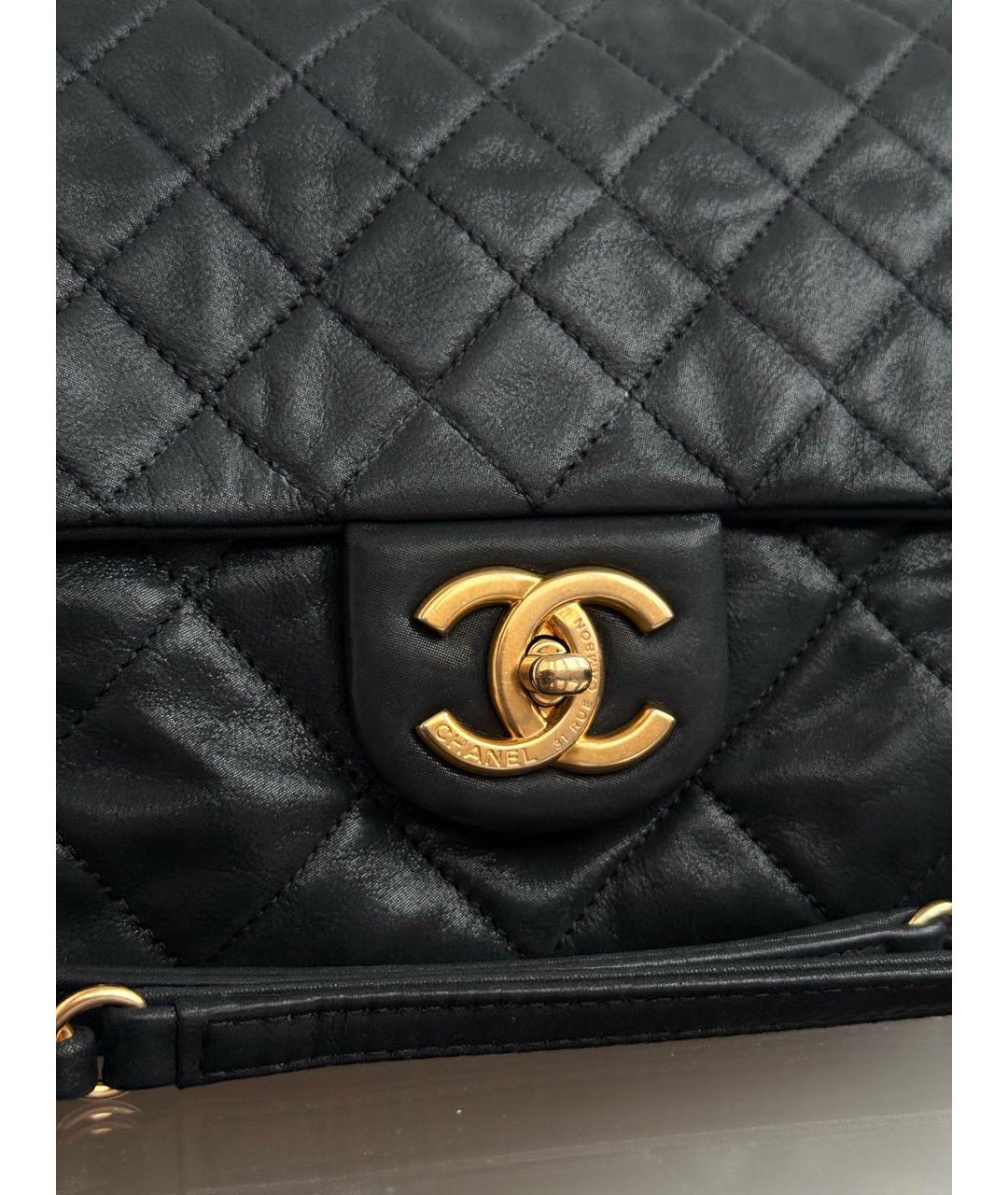 CHANEL Черная кожаная сумка через плечо, фото 2