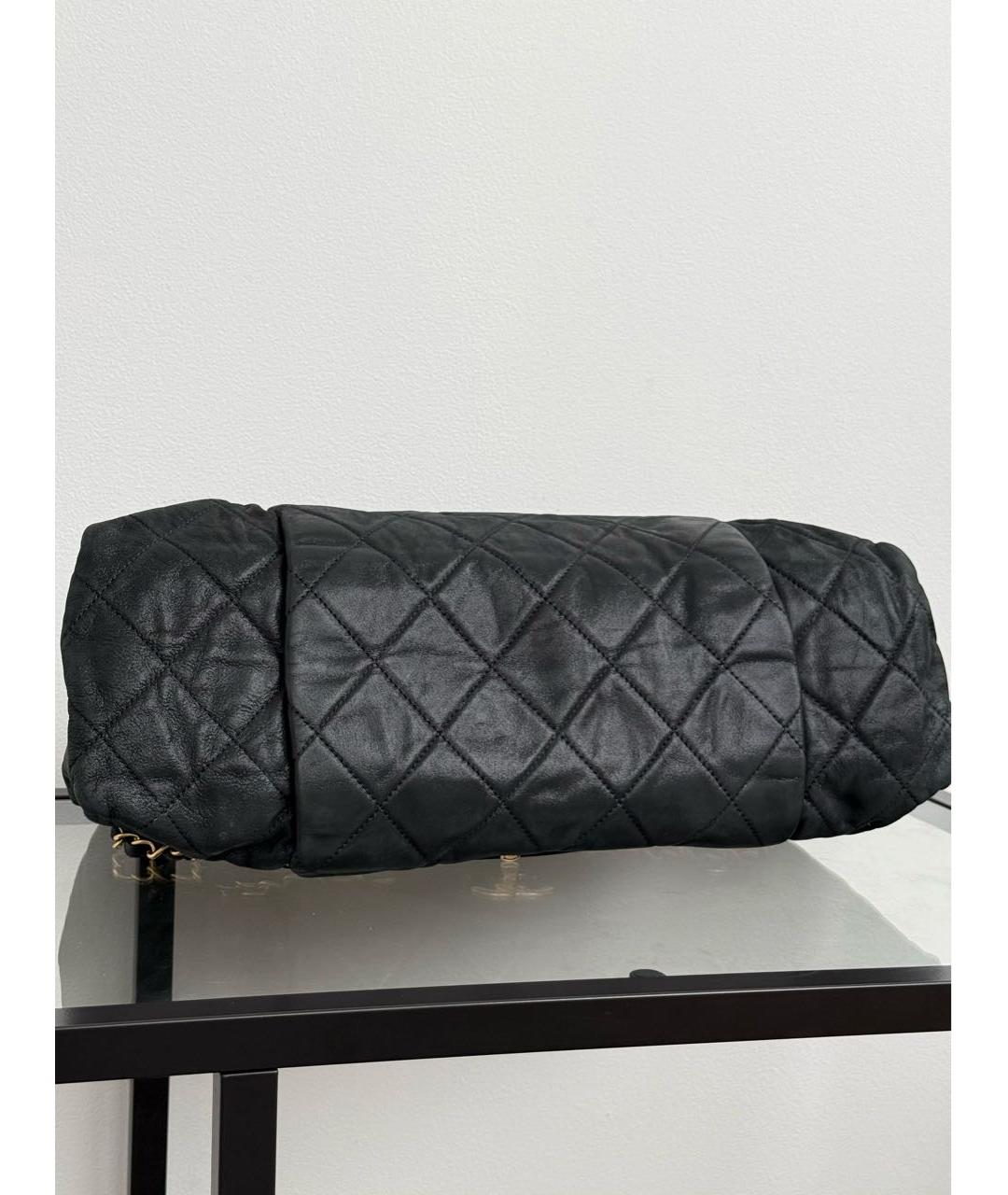 CHANEL Черная кожаная сумка через плечо, фото 4