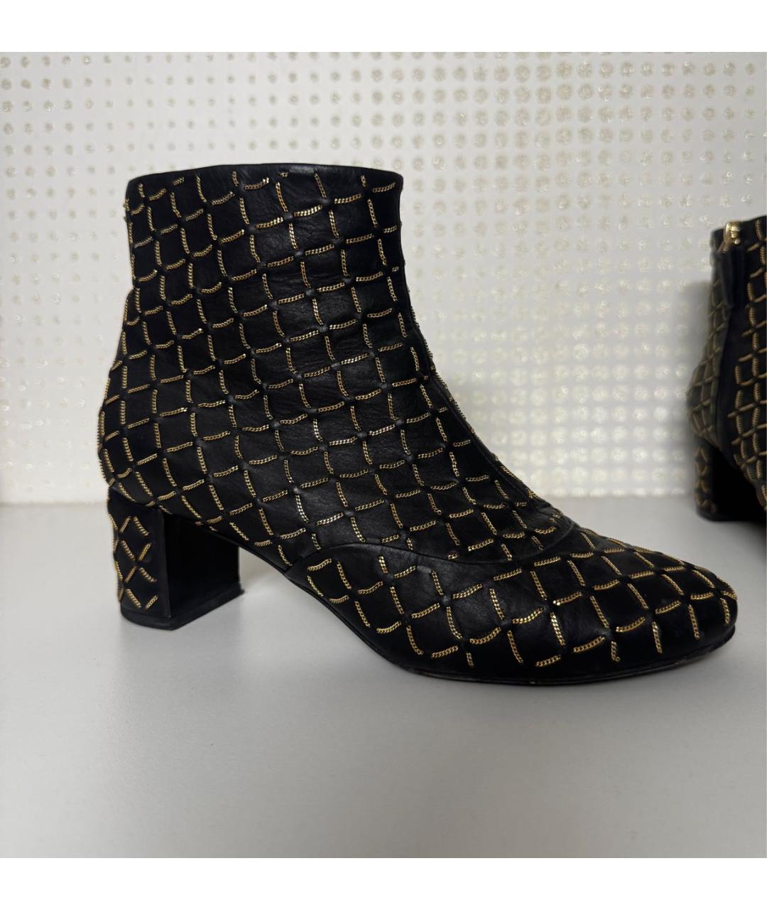 CHANEL Черные кожаные ботильоны, фото 7