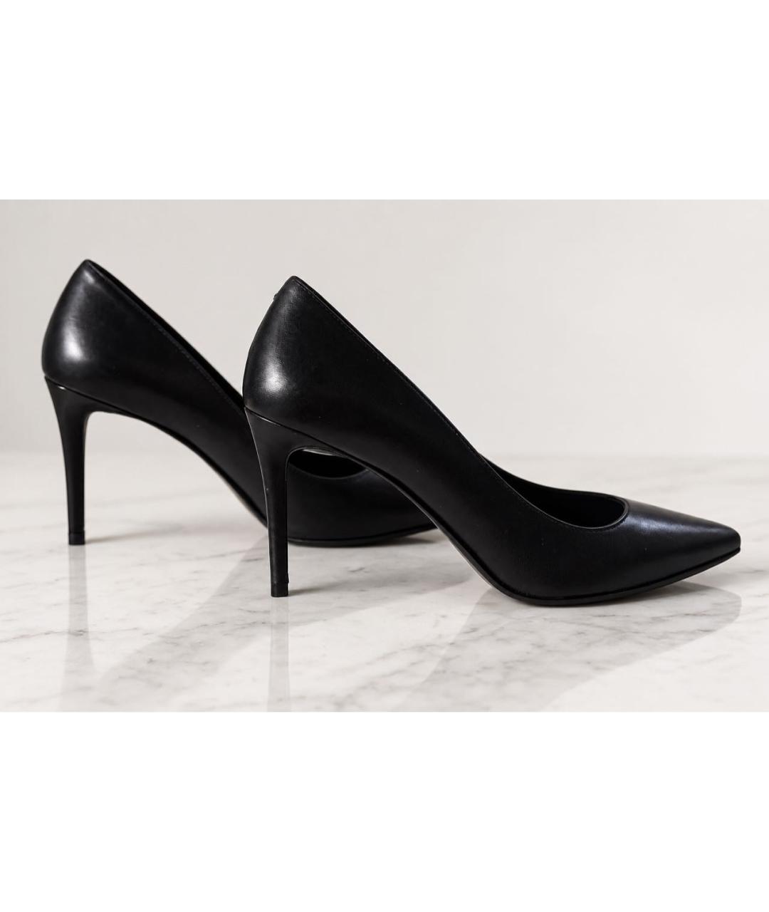 SAINT LAURENT Черные кожаные туфли, фото 9