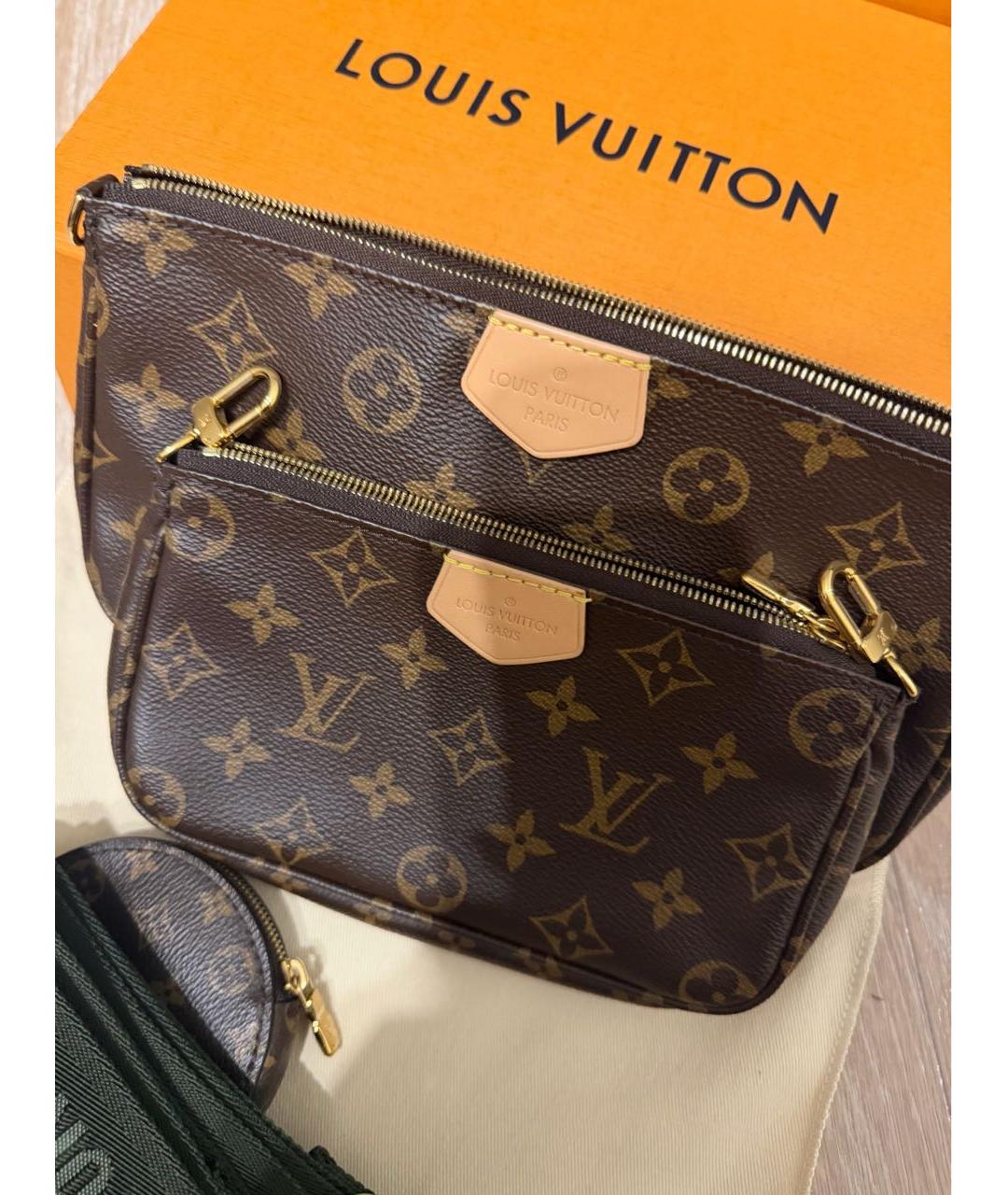LOUIS VUITTON Коричневая сумка через плечо из канвы, фото 2