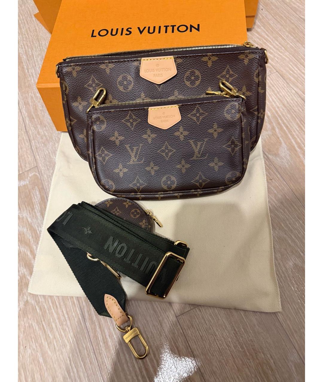 LOUIS VUITTON Коричневая сумка через плечо из канвы, фото 4