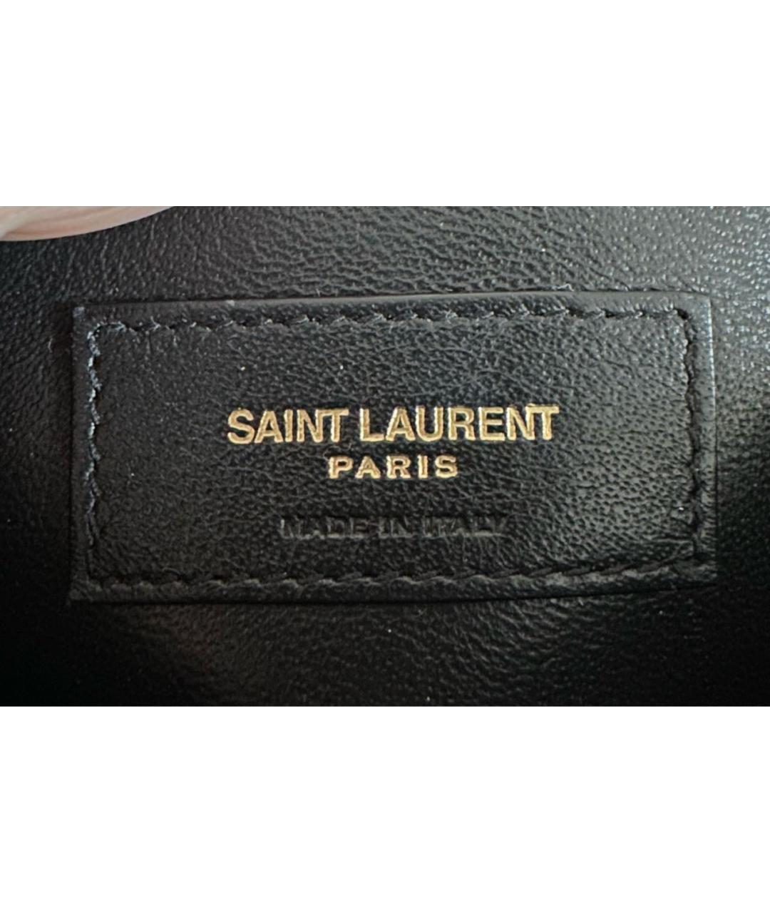 SAINT LAURENT Черная кожаная сумка через плечо, фото 7