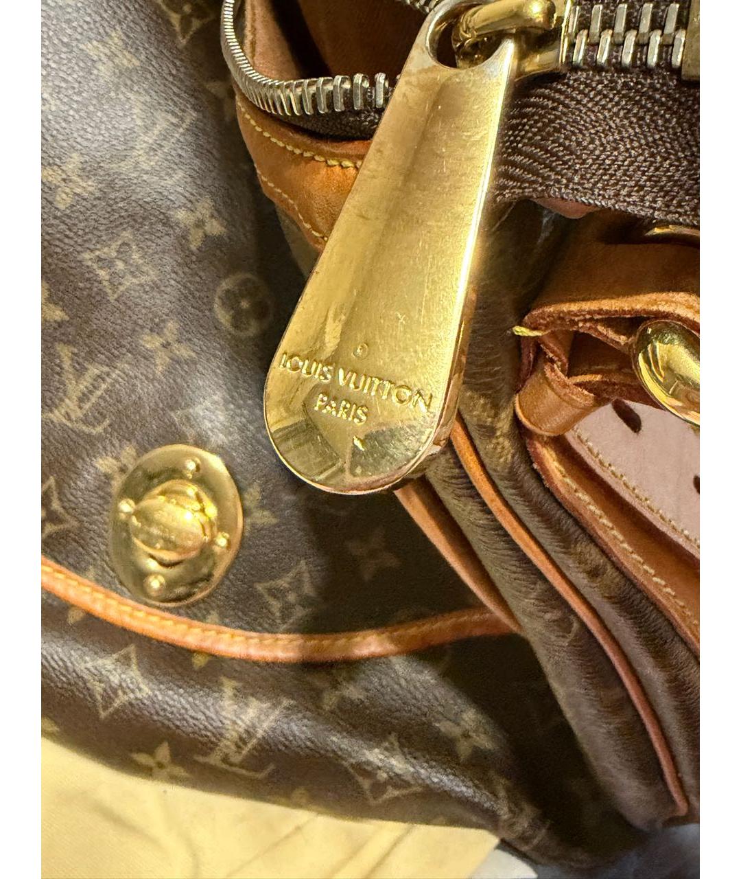 LOUIS VUITTON Коричневая сумка через плечо из канвы, фото 8